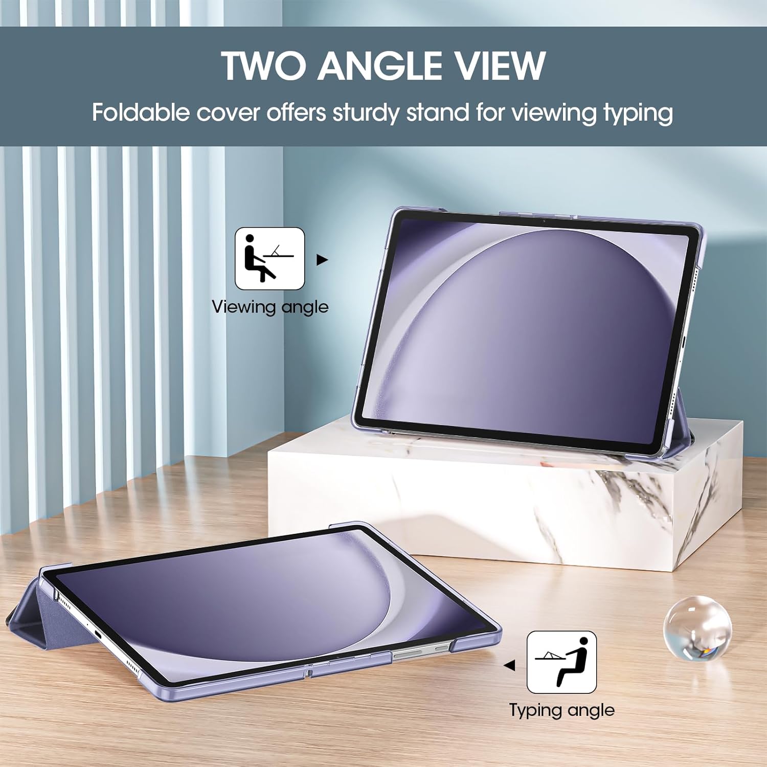 Procase Cover Galaxy Tab A9+ 11 Pollici 2023, Viola - immagine 4