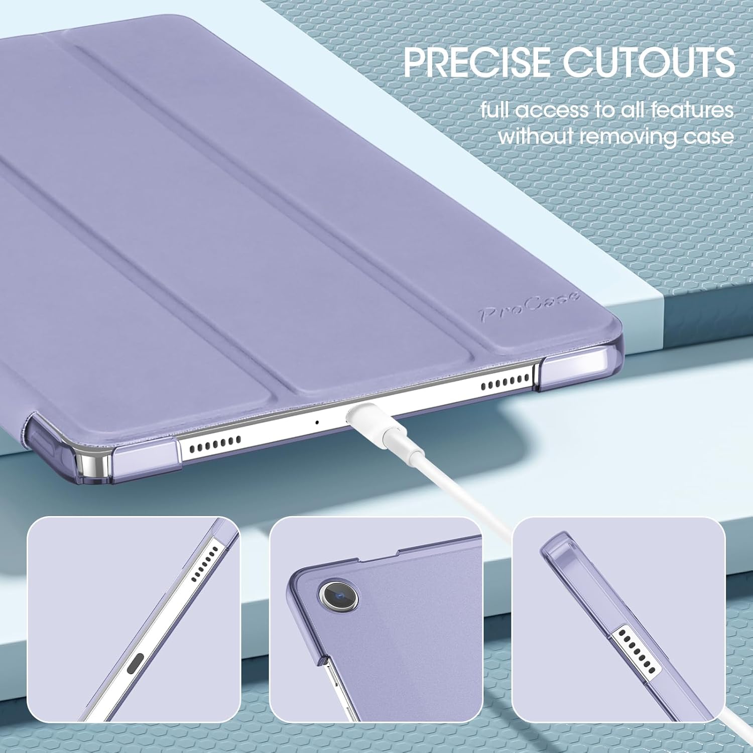 Procase Cover Galaxy Tab A9+ 11 Pollici 2023, Viola - immagine 6