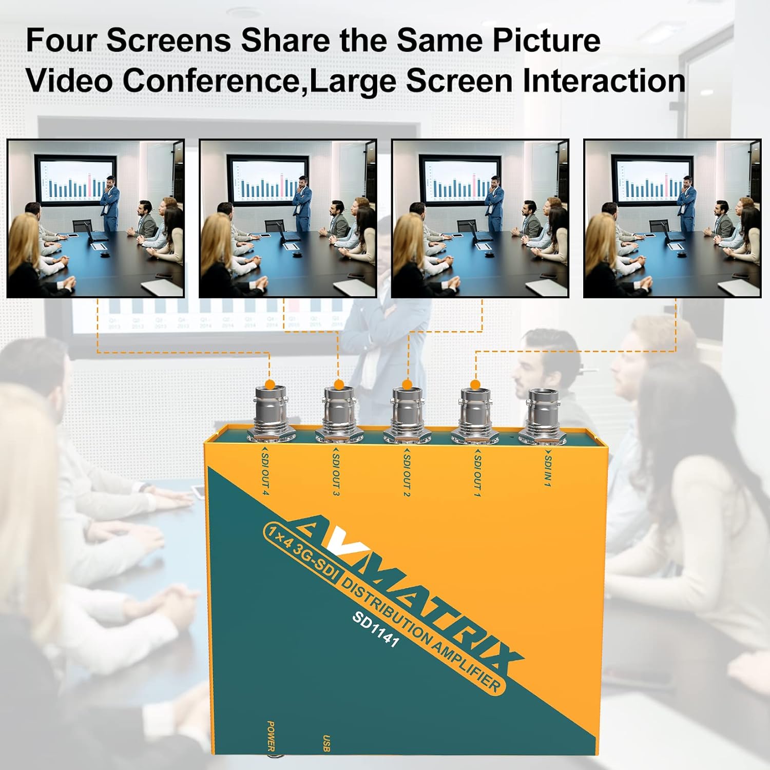Avmatrix SD1141 - Splitter Amplificatore 1x4 3G SDI - immagine 5