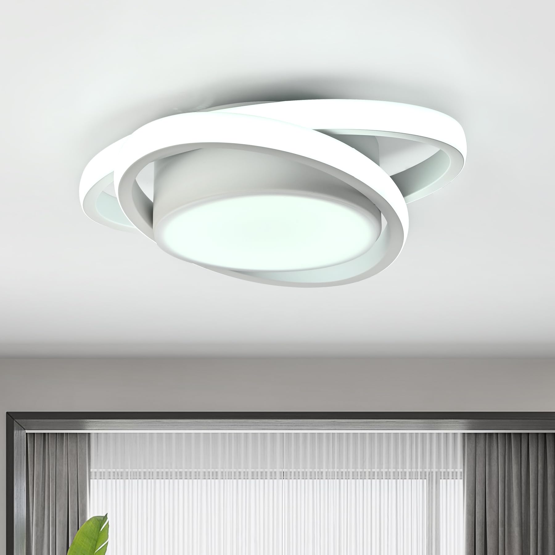 Plafoniera LED Moderna Ovale 32W 3000lm, Bianco Freddo