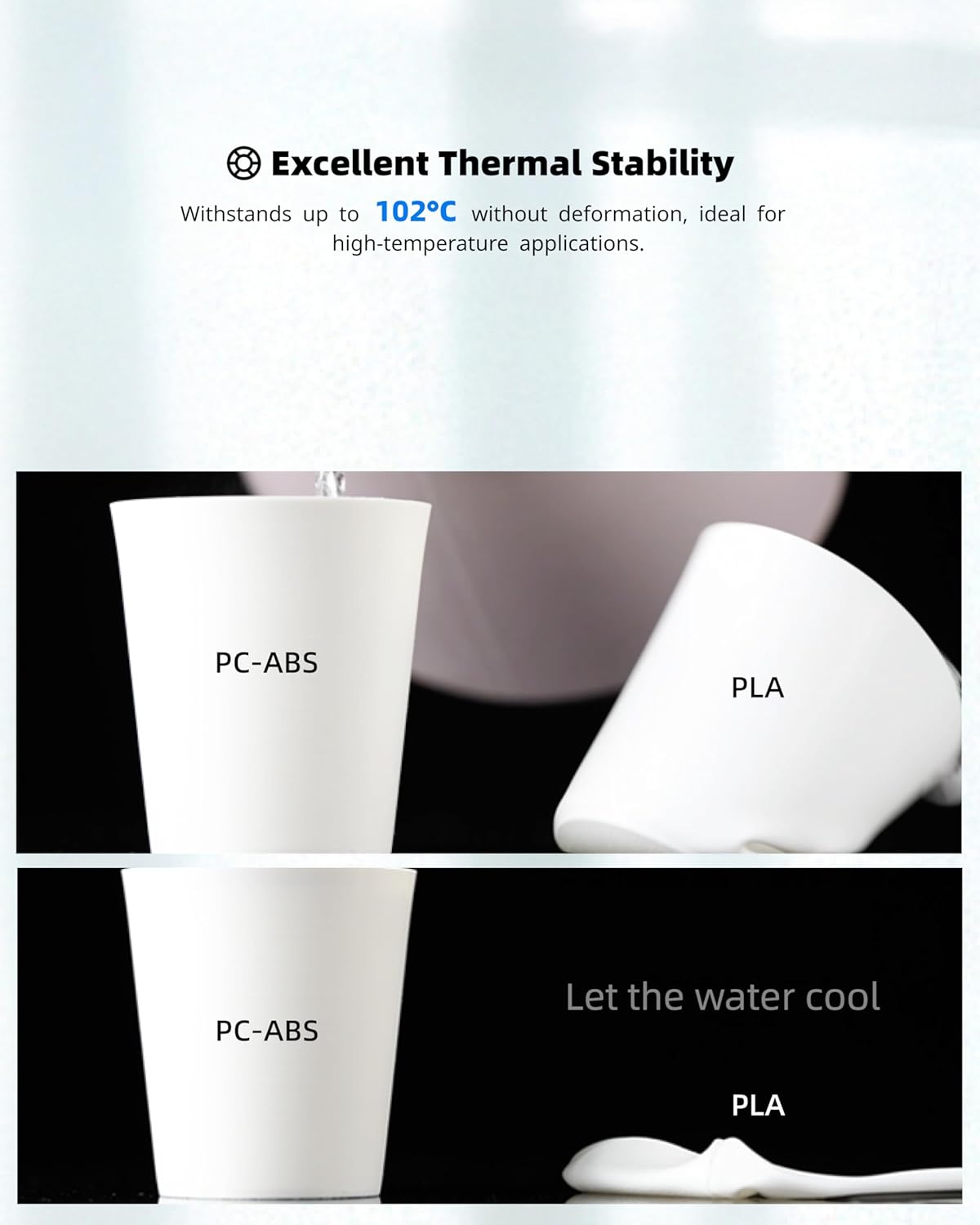 Inslogic Pre-Asciugato PC-ABS Filamento 1.75mm 1kg, Nero - immagine 3