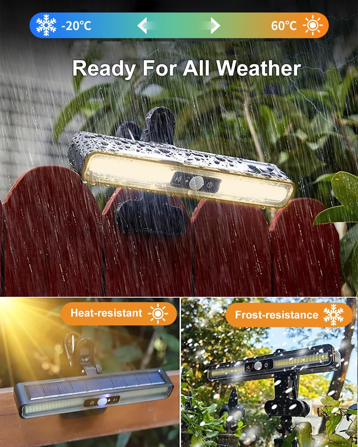 Luci Solari da Esterni a Clip con Sensore Movimento (2 pz) - immagine 4