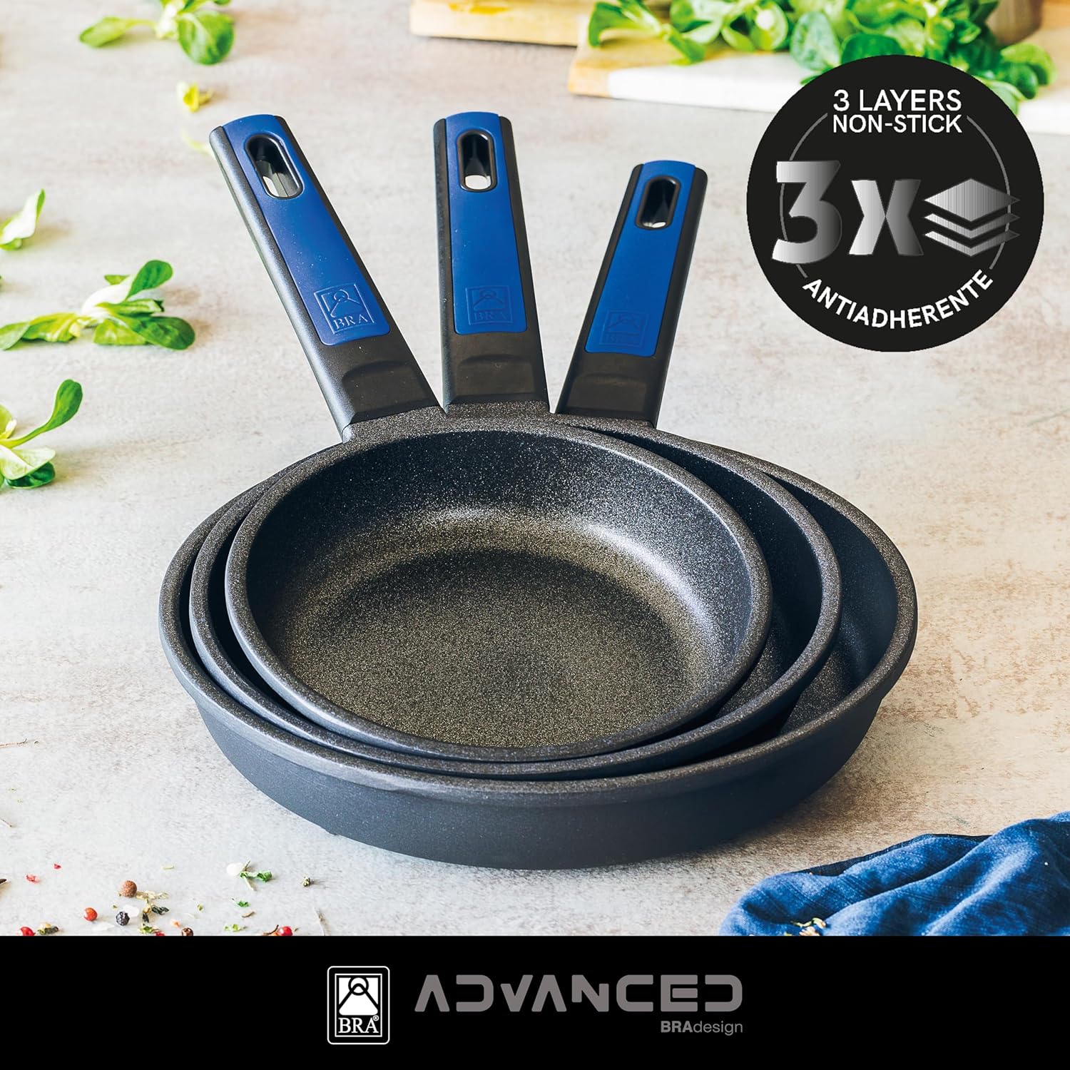 Bra Advanced Set di Padelle Alluminio 20-24-28cm (3 pezzi) - immagine 3