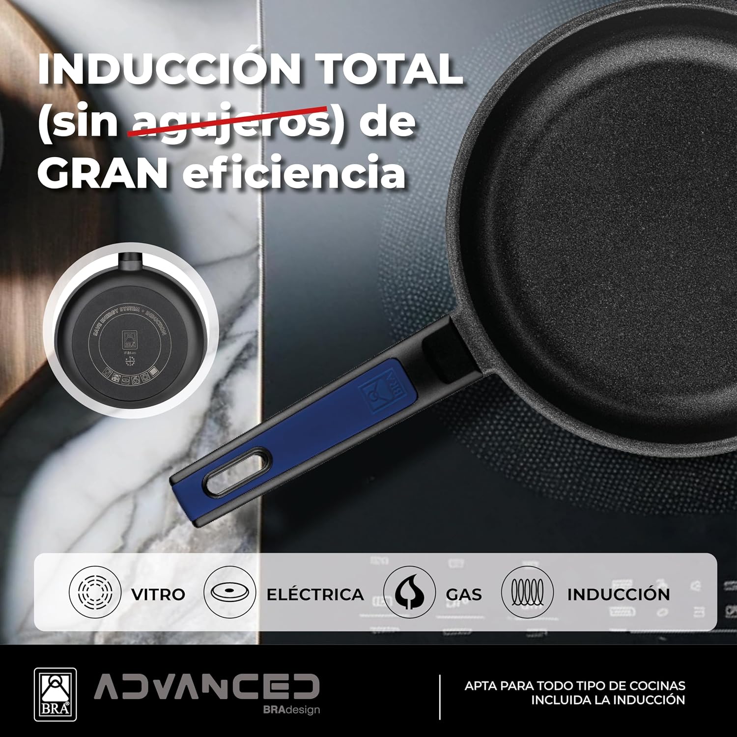 Bra Advanced Set di Padelle Alluminio 20-24-28cm (3 pezzi) - immagine 4