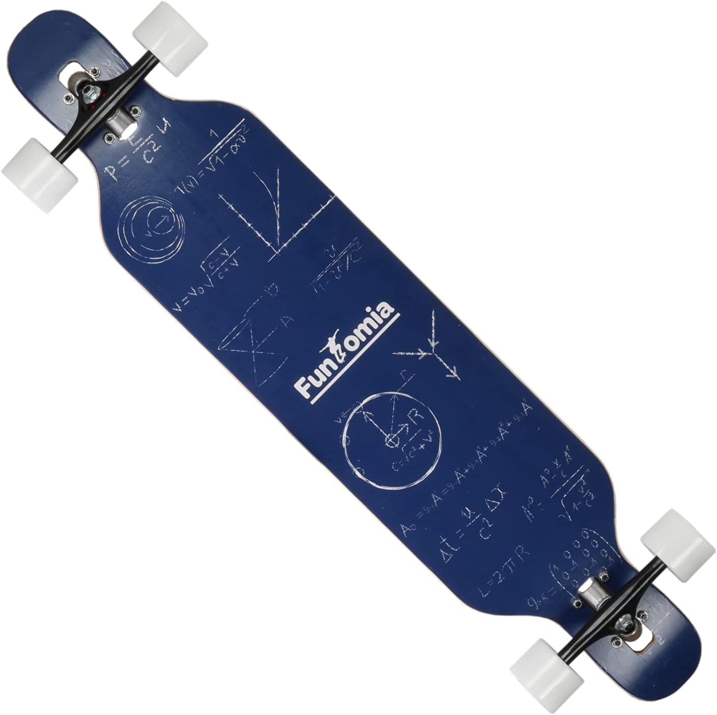 FunTomia Longboard – 3 Flexniveaus, Drop-through, ABEC-9 Lagers En T-tool Inbegrepen!