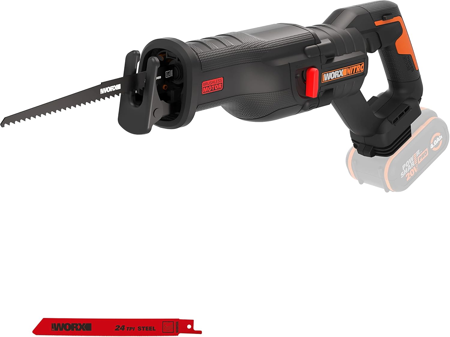 Worx WX516.9 NITRO - Sega a Sciabola a Batteria 20V