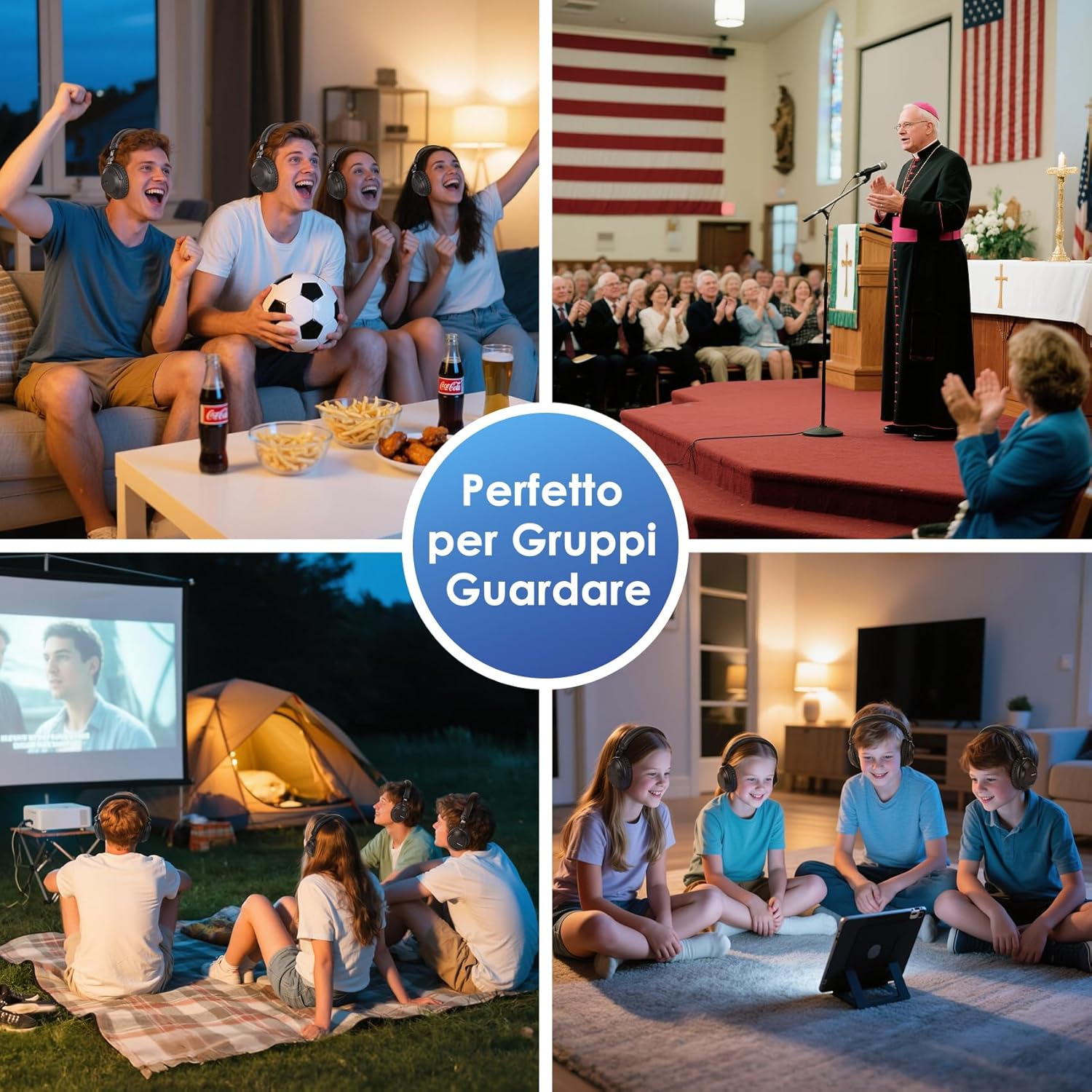 Simolio Cuffie Bluetooth TV Wireless con Suono Forte - immagine 2