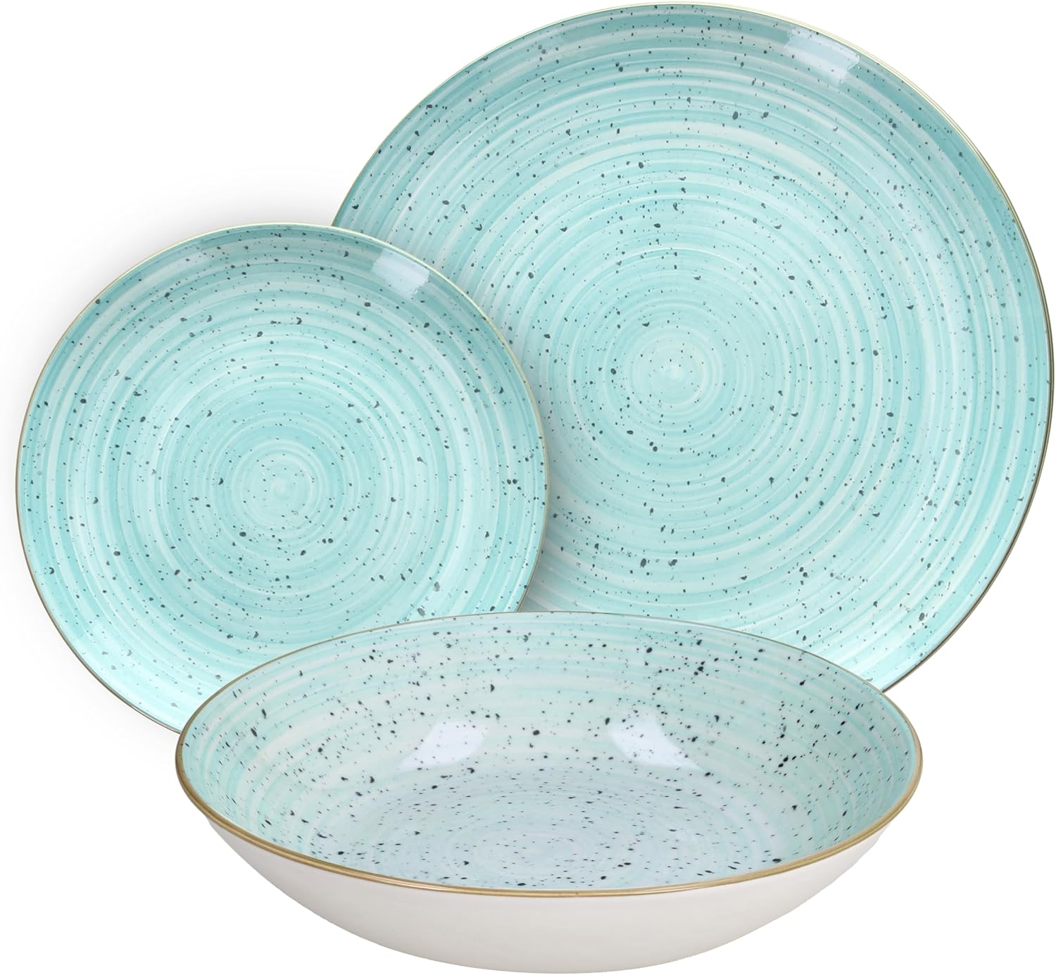 Tognana Pepper Bamboo, Servizio piatti 18 pezzi per 6 persone, Porcellana, Verde