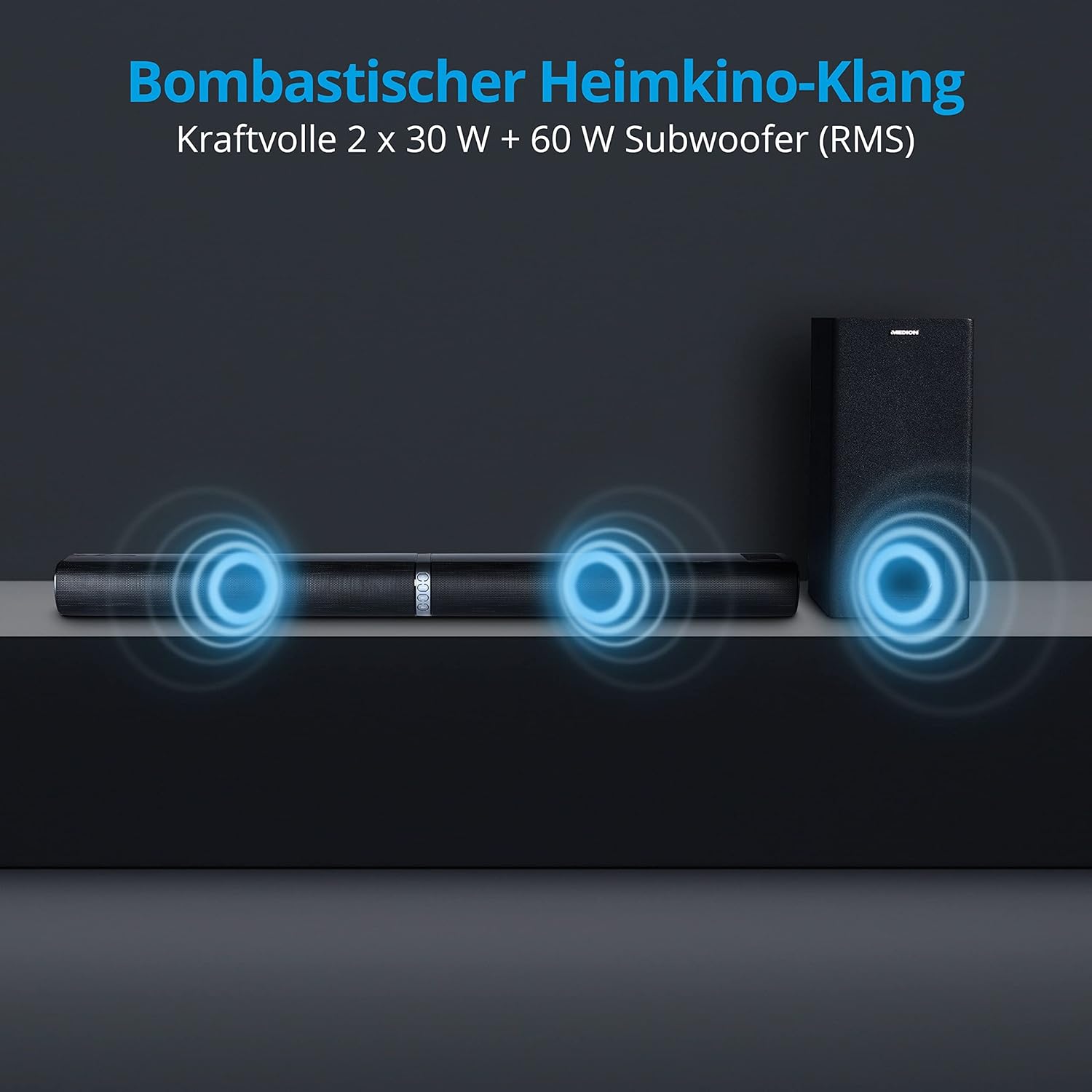 Medion P61220 - Soundbar Bluetooth 2 in 1 con Subwoofer - immagine 3