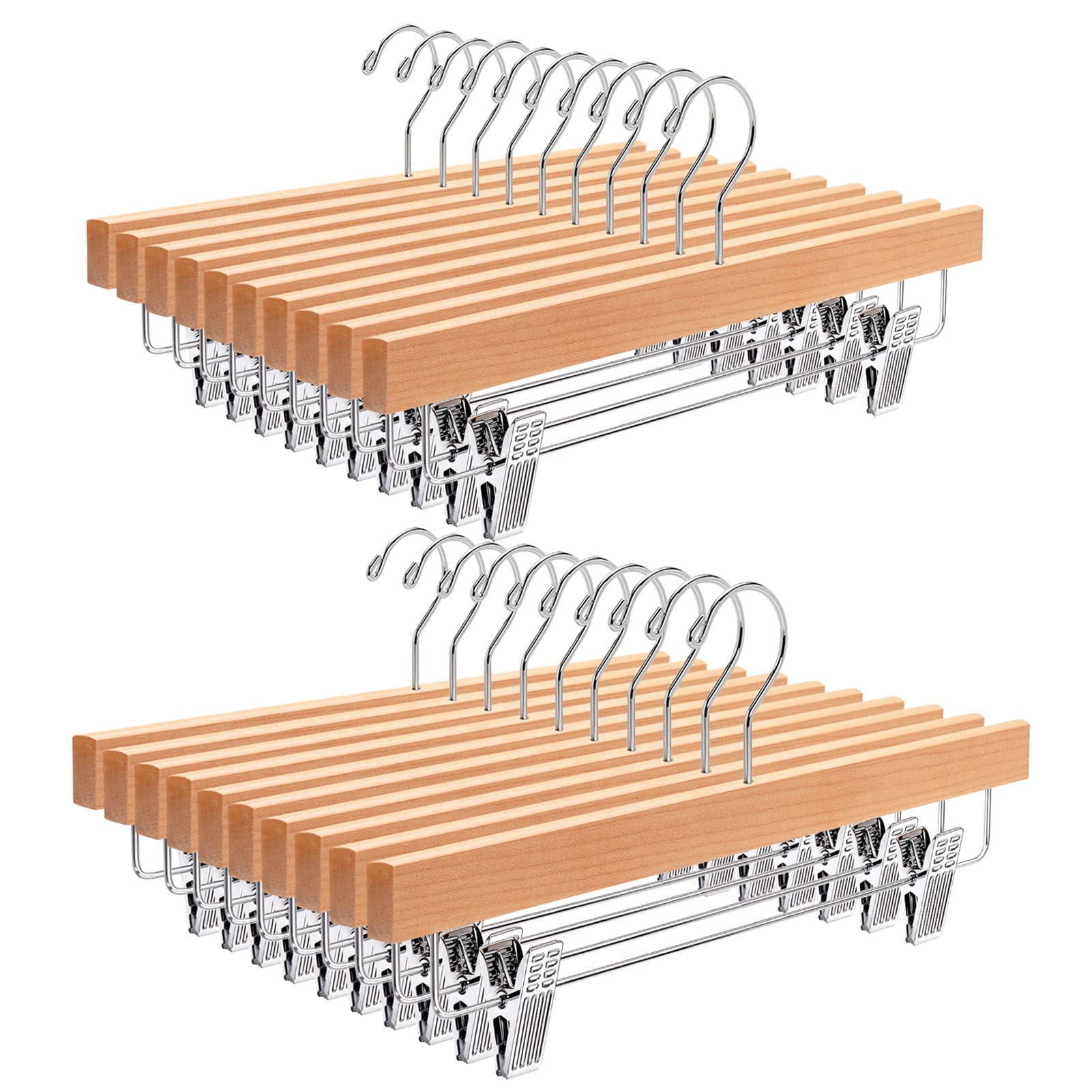 Amber Home 20 Pezzi Grucce Appendiabiti Legno 35.5cm