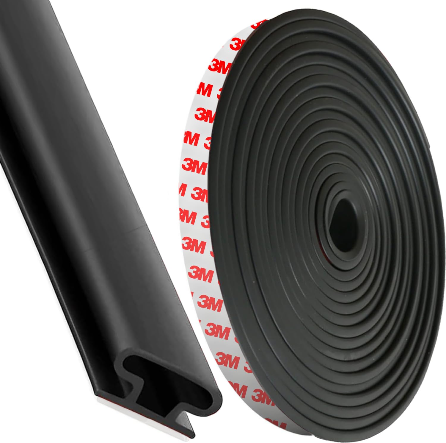 Dpm Tapes Guarnizione in Gomma Antispiffero 6 metri, Nero