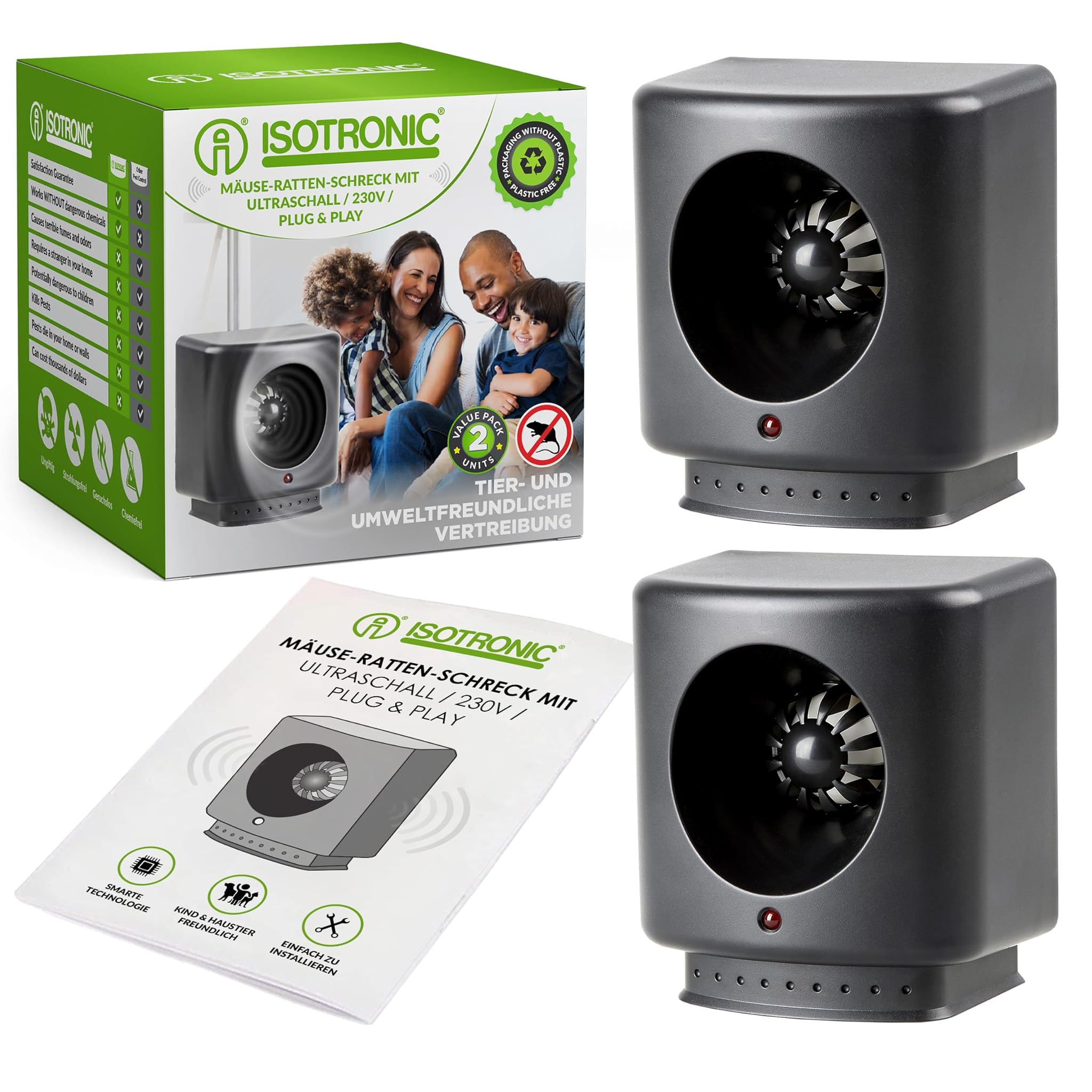 ISOTRONIC Repellente per topi (2 Set)