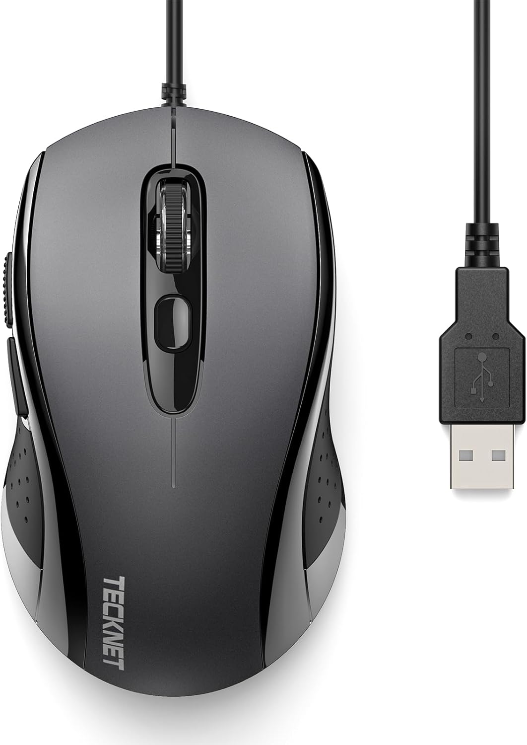 Tecknet Mouse con Filo Ottico USB 6400 DPI - immagine 1