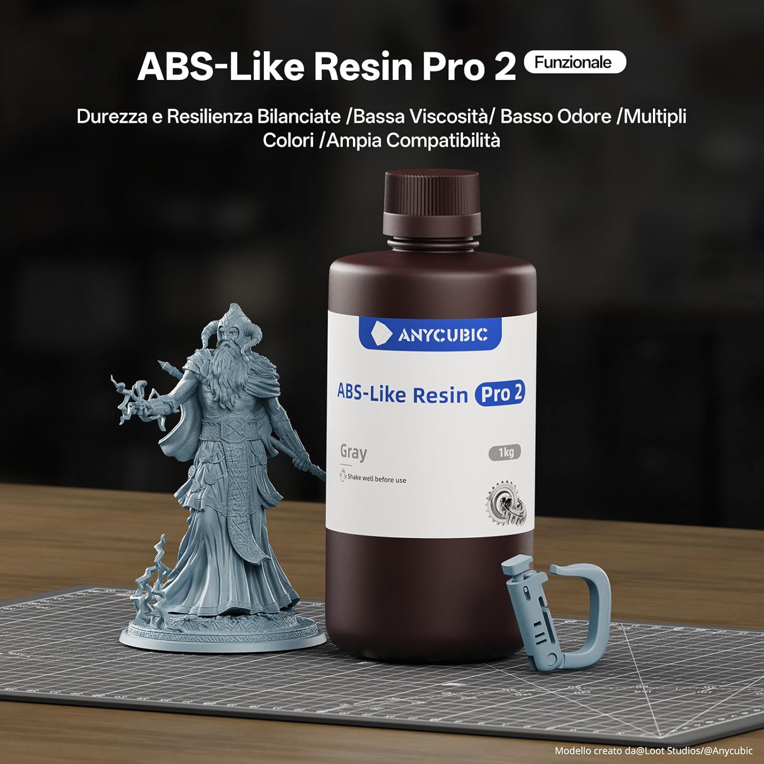 ANYCUBIC Resina ABS-Like Pro 2 per Stampante 3D 2000g - immagine 2