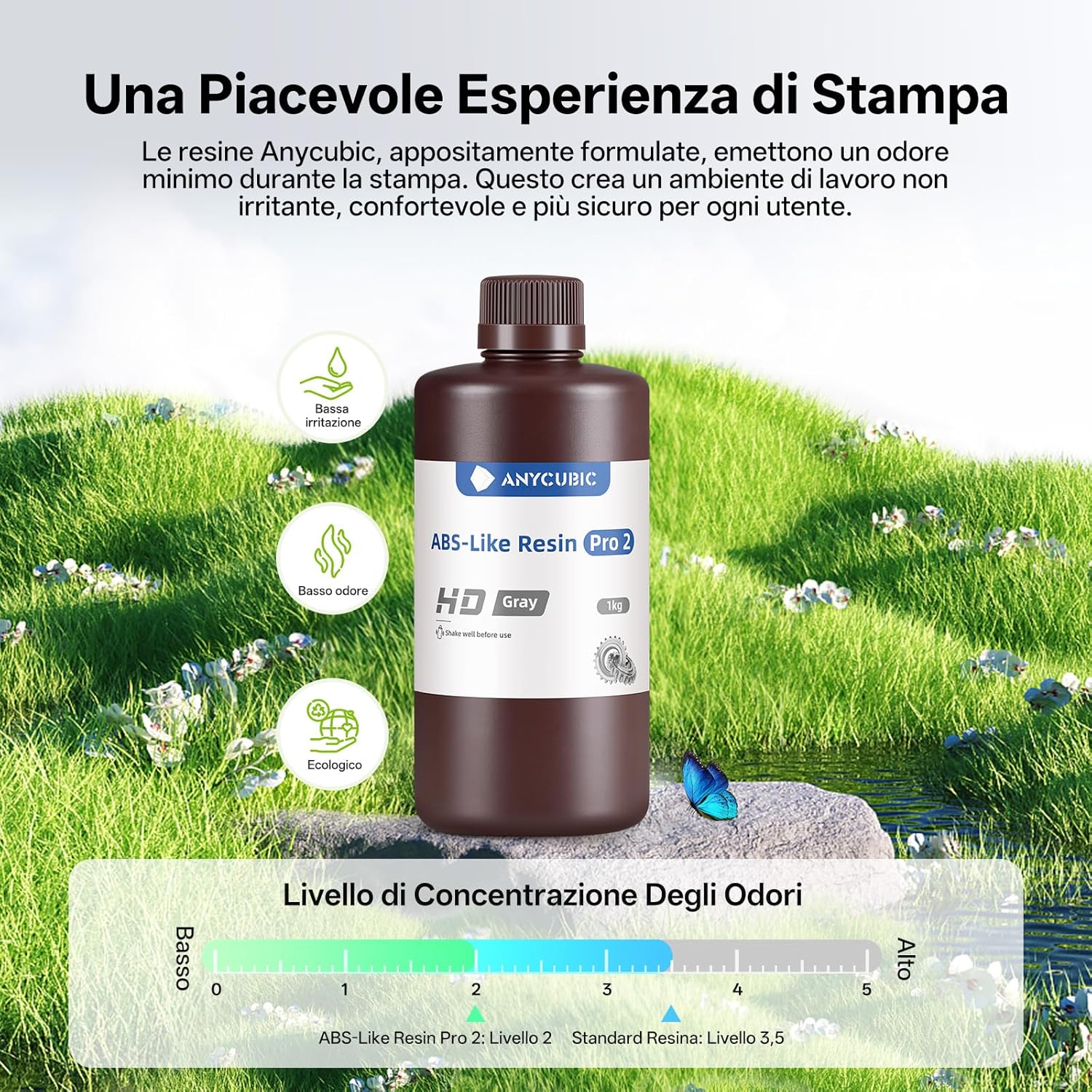 ANYCUBIC Resina ABS-Like Pro 2 per Stampante 3D 2000g - immagine 5