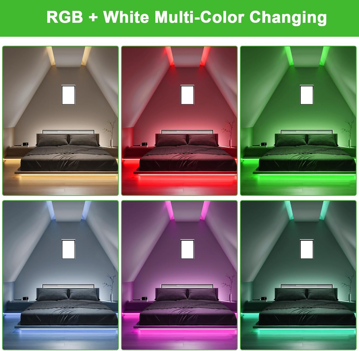 Joylit Striscia LED COB 24V RGBW 5M, 4000K - immagine 6