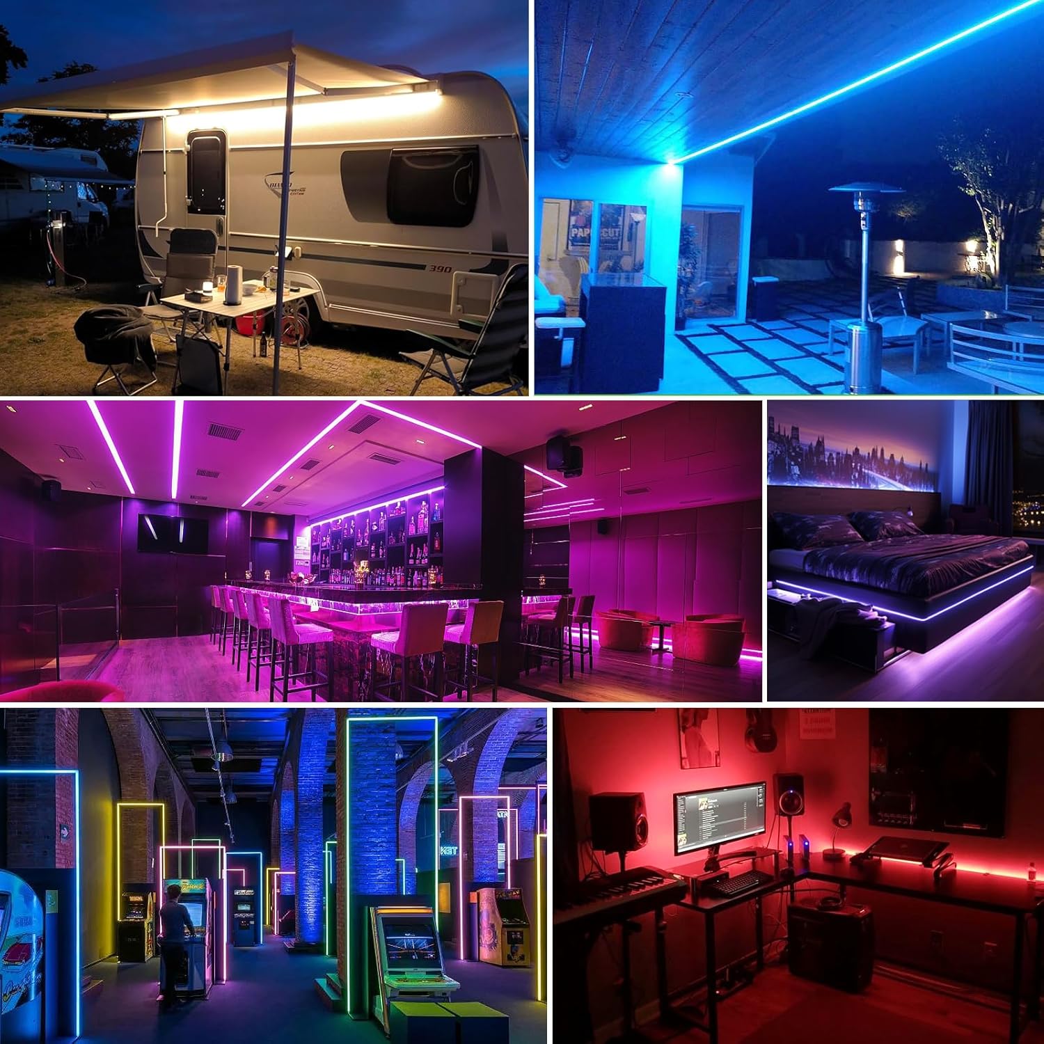 Joylit Striscia LED COB 24V RGBW 5M, 4000K - immagine 8