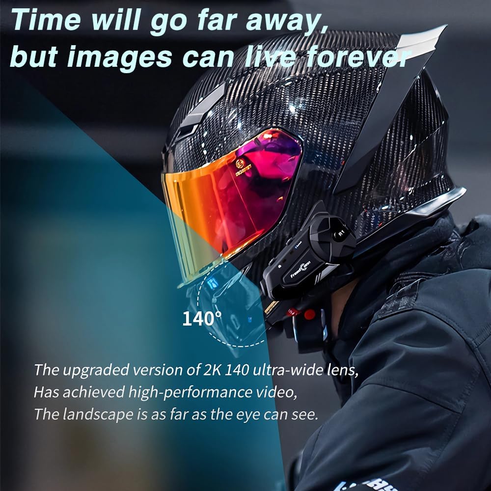 Obest Cuffie Bluetooth Moto con Fotocamera 2K - immagine 2