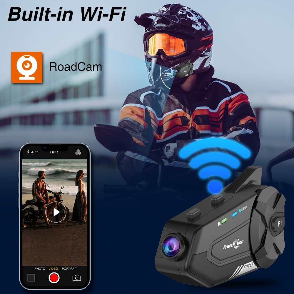 Obest Cuffie Bluetooth Moto con Fotocamera 2K - immagine 5