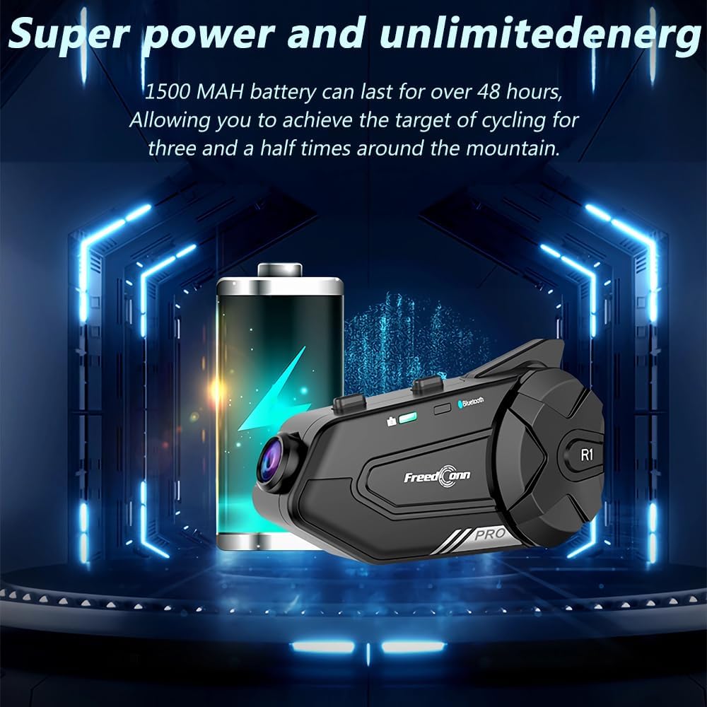 Obest Cuffie Bluetooth Moto con Fotocamera 2K - immagine 6