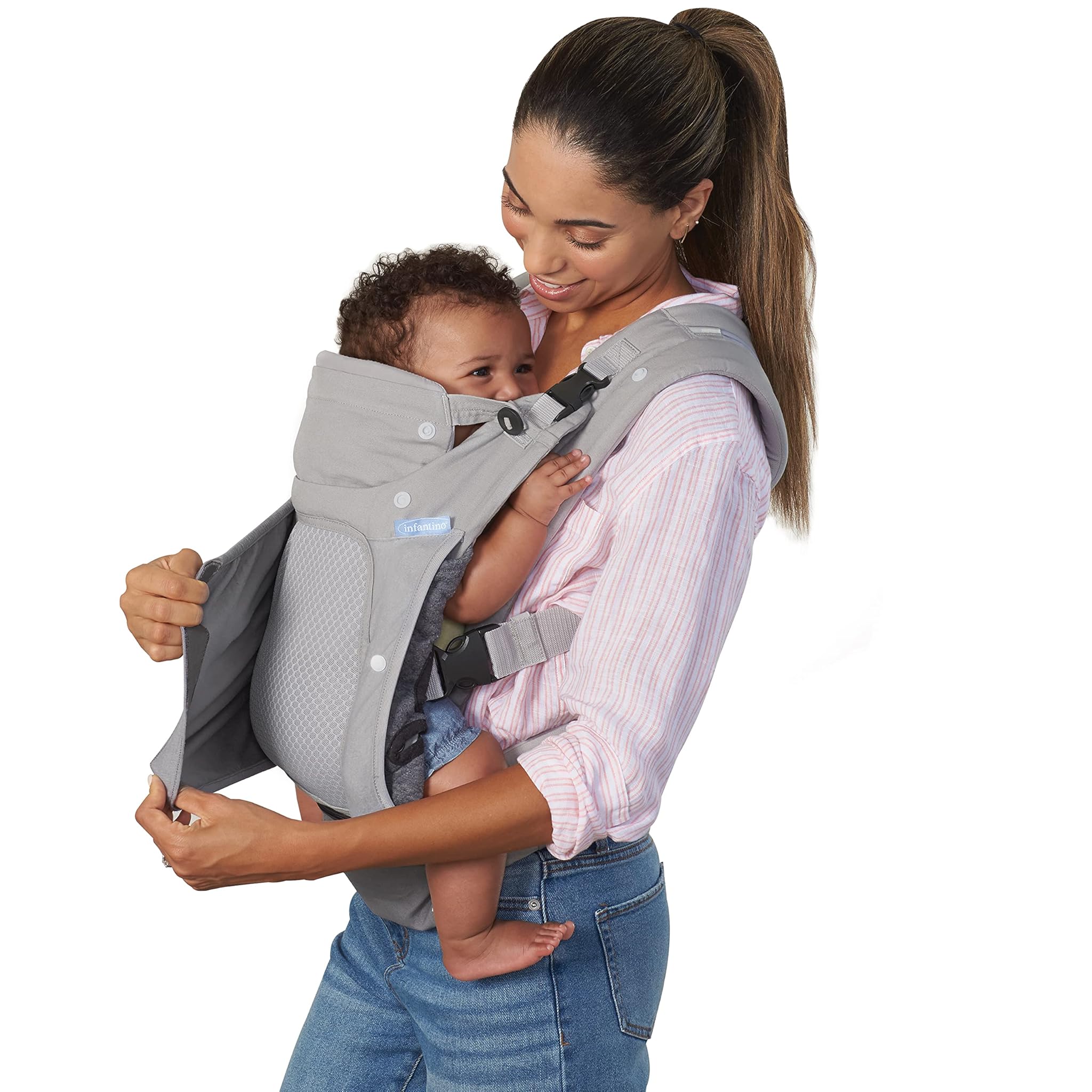 Infantino Draagzak 5 Lagen Ergonomisch Grijs