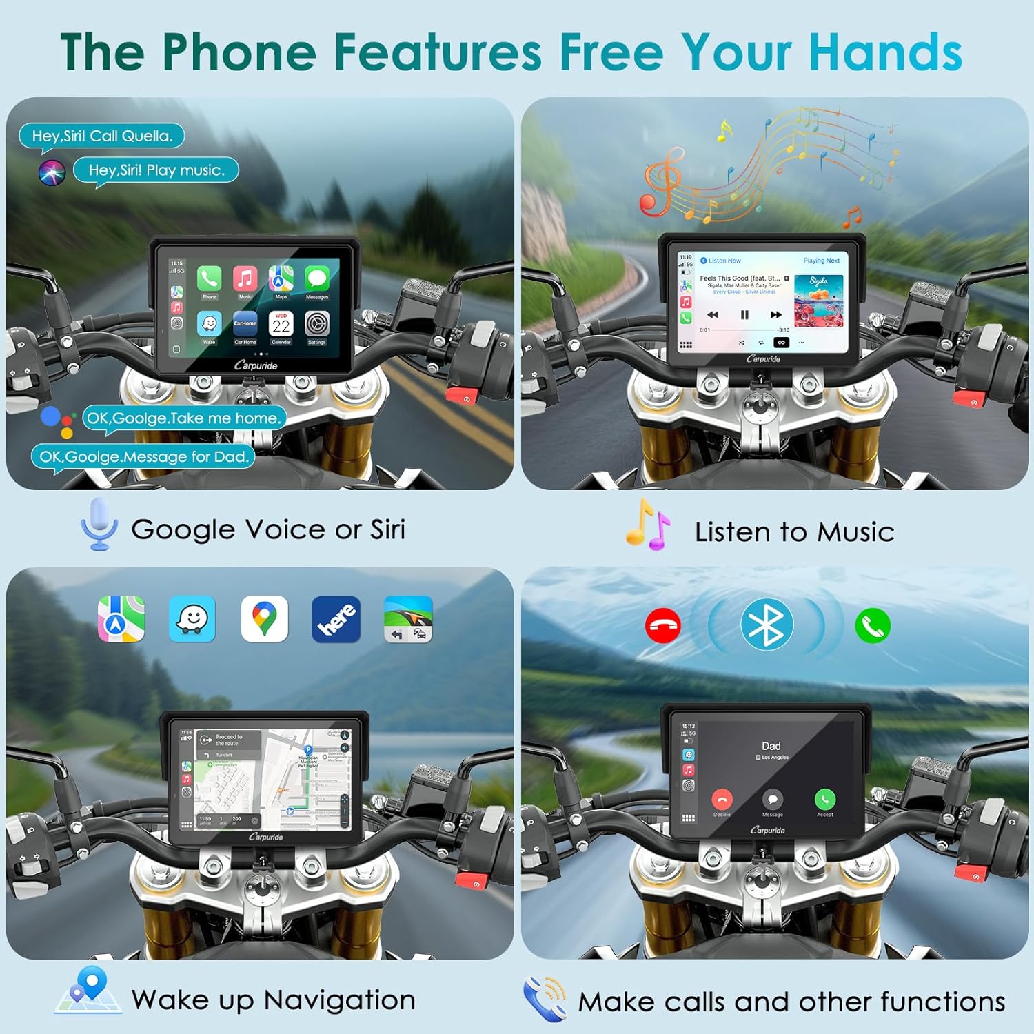 Carpuride W502S PRO per Moto Wireless Carplay/Android Auto - immagine 6