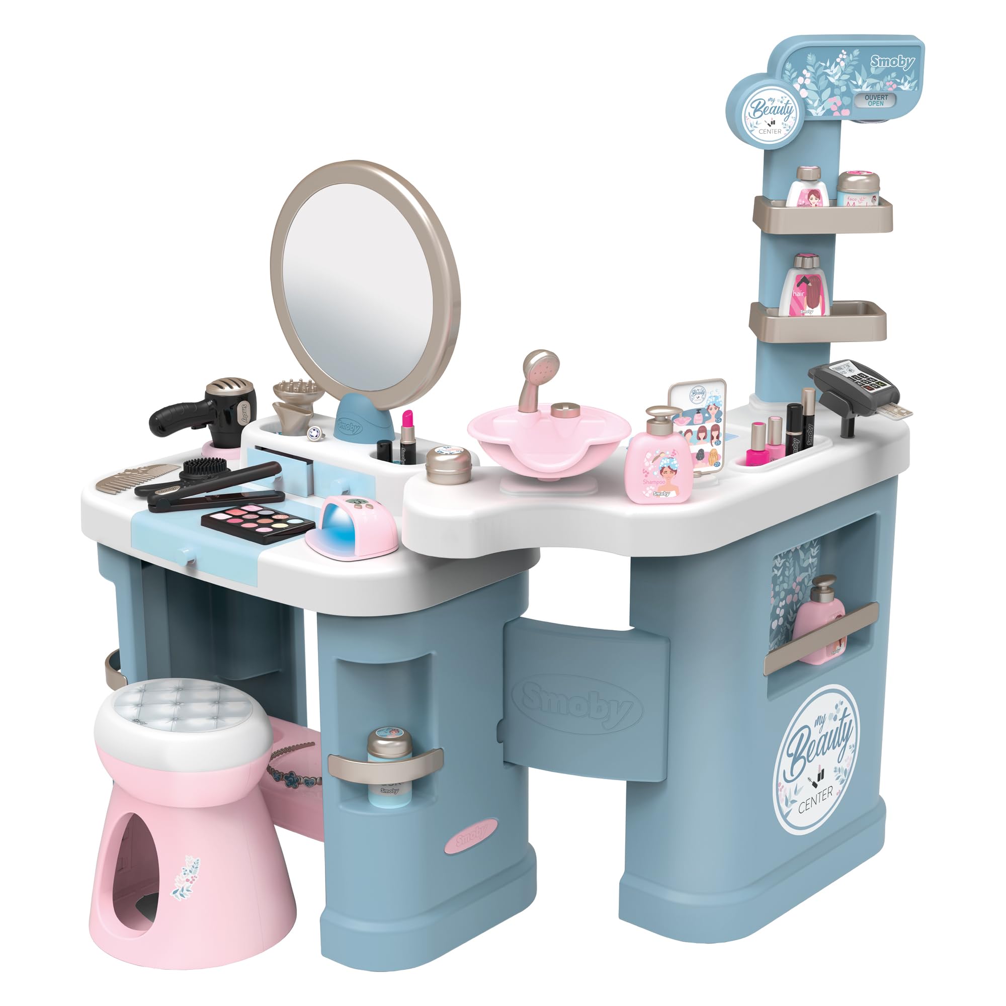 Smoby- My Beauty Institute, 7600320240, +3 Anni, 32 Accessori, Batterie Incluse