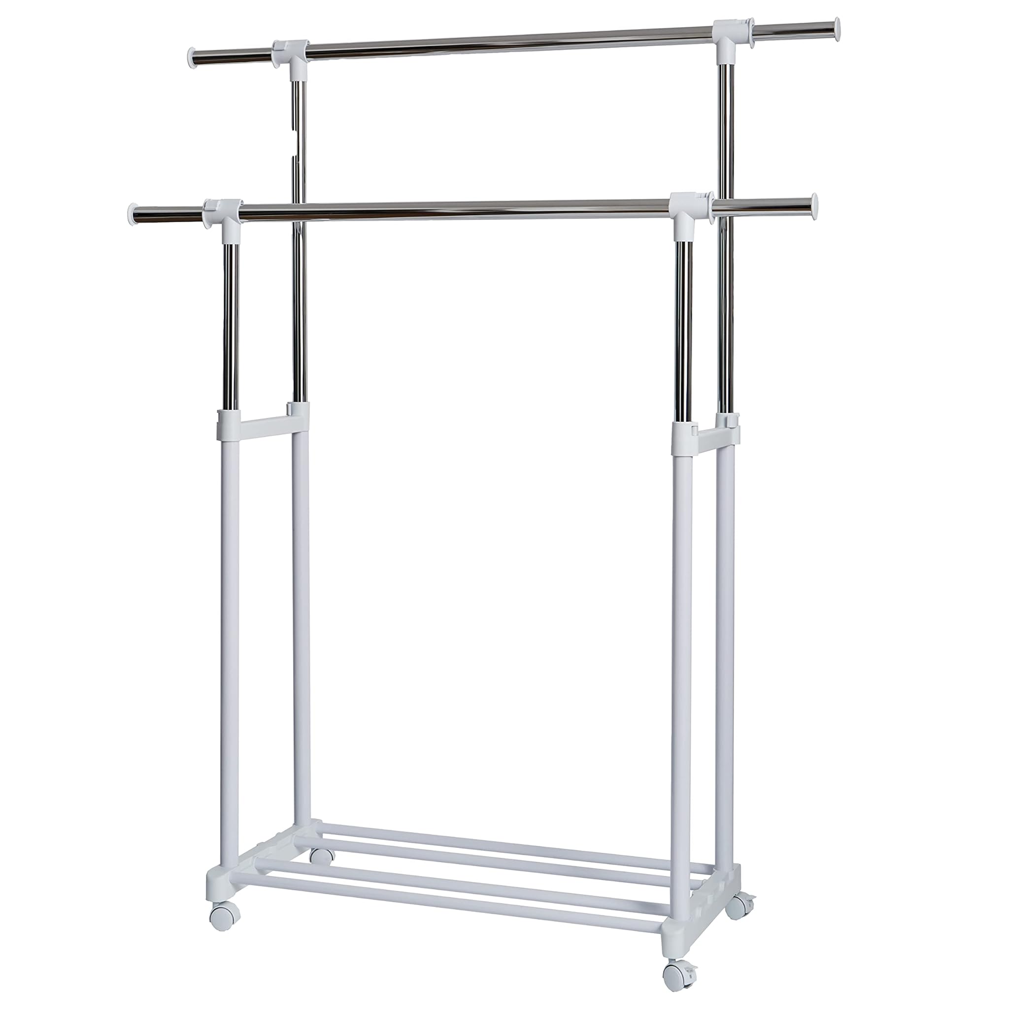 LOVE IT STORE IT Stand Appendiabiti Regolabile, Bianco/Cromo