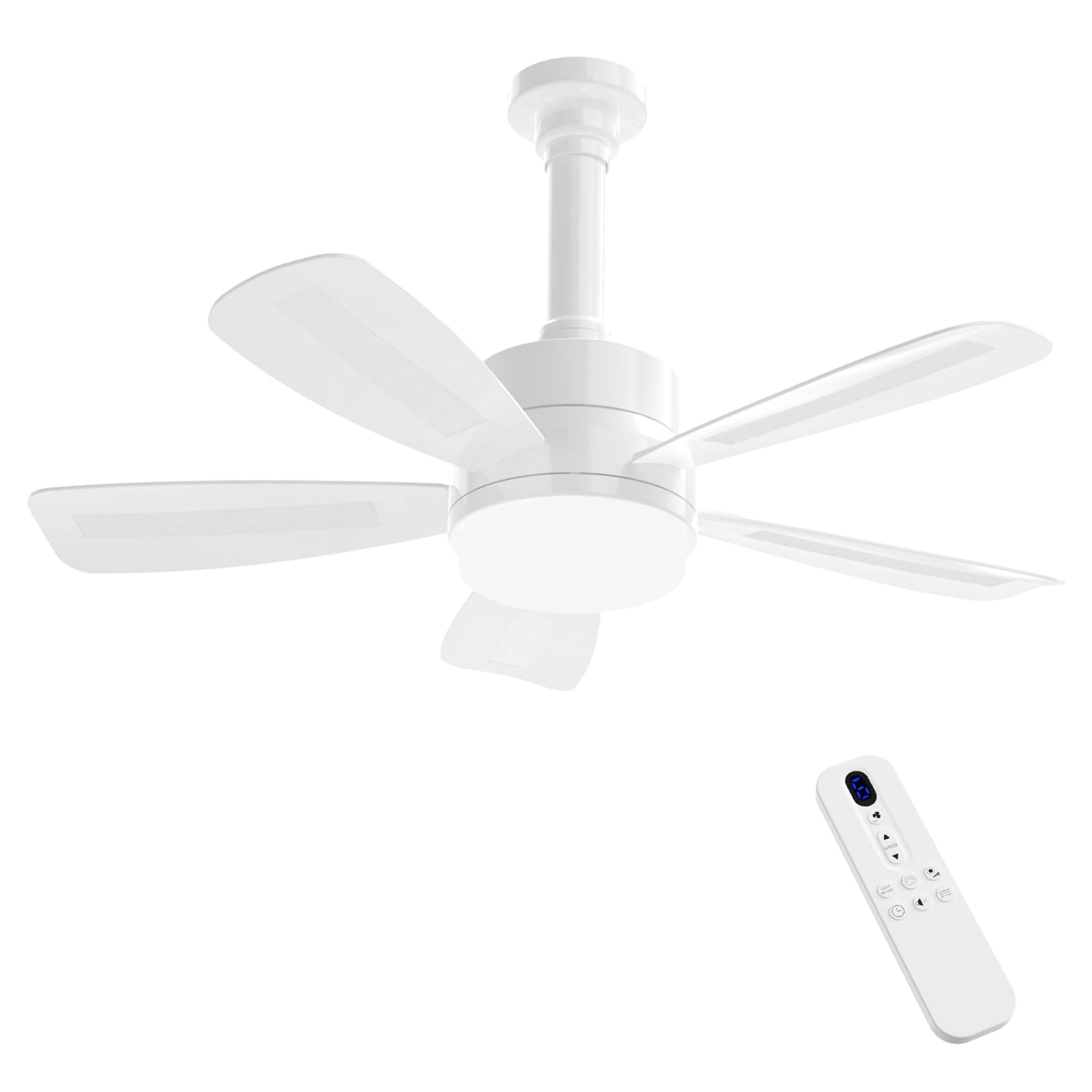 Reylax Ventilatore da Soffitto con Luce LED 50cm