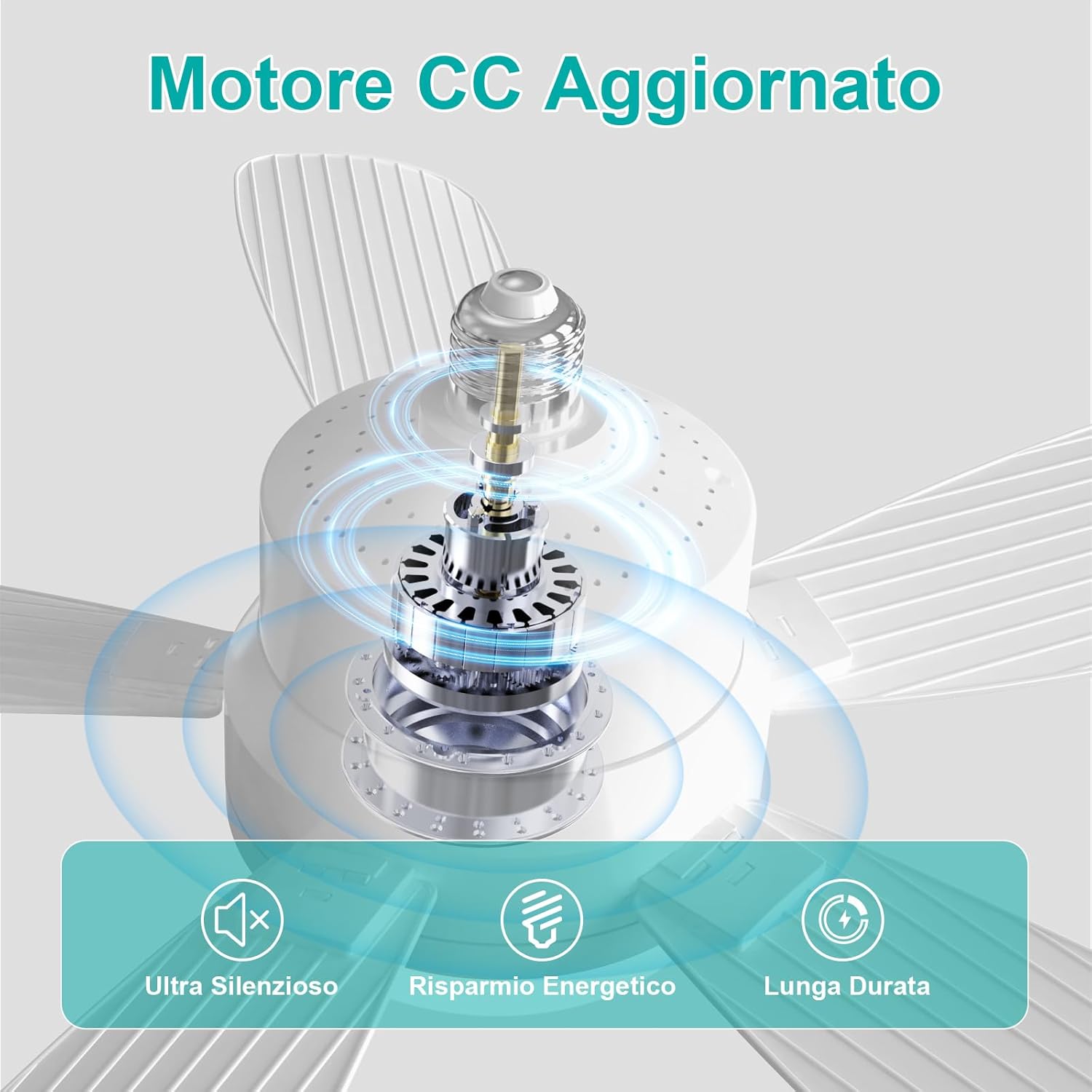 Reylax Ventilatore da Soffitto con Luce LED 50cm - immagine 5