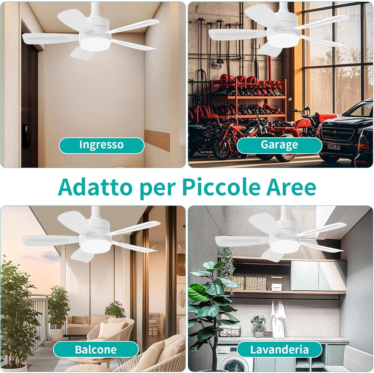 Reylax Ventilatore da Soffitto con Luce LED 50cm - immagine 8