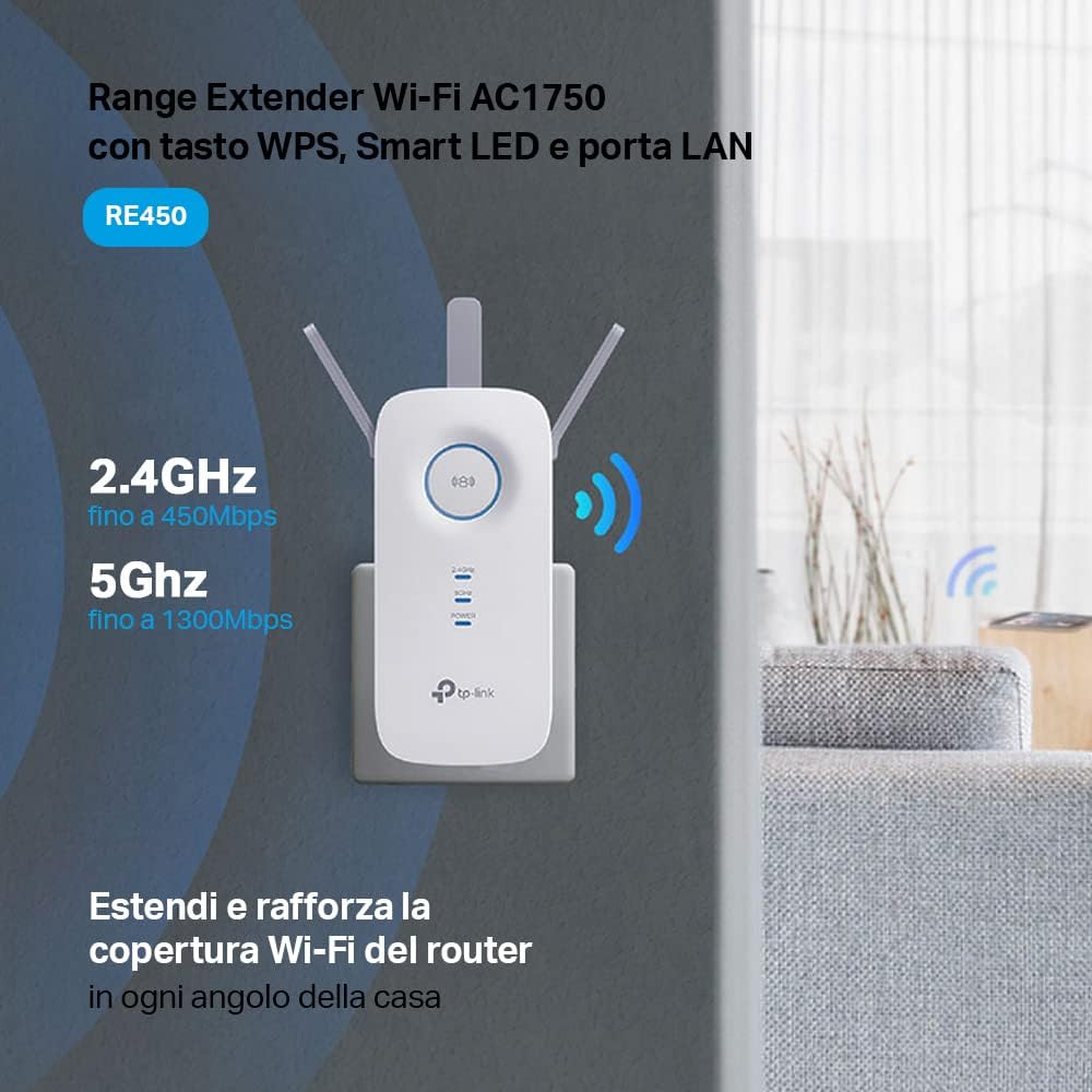 Tp-link RE450 Ripetitore Wireless AC1750Mbps, Bianco - immagine 2
