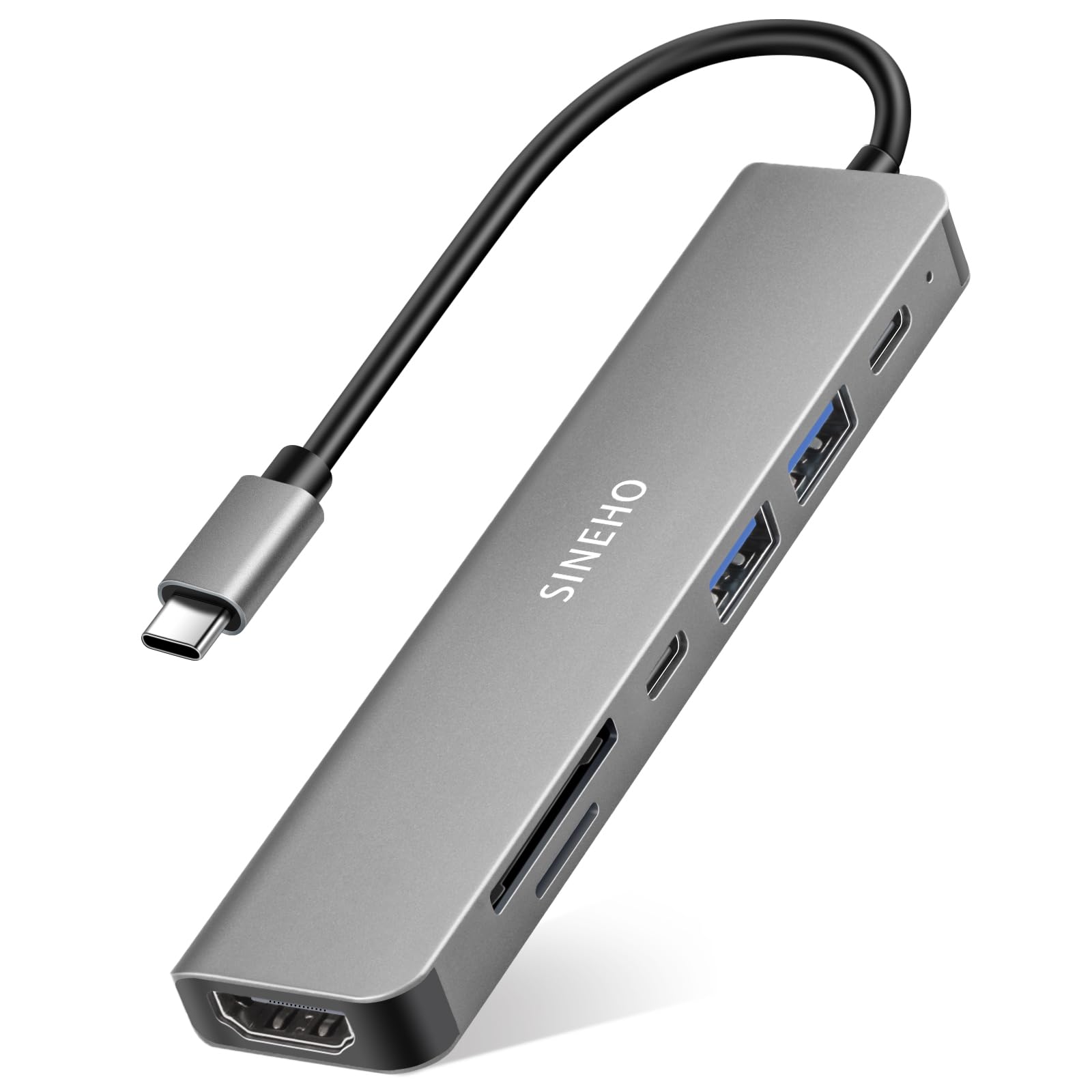 Sineho Hub USB C 7-in-1 Multiporta con HDMI 4K