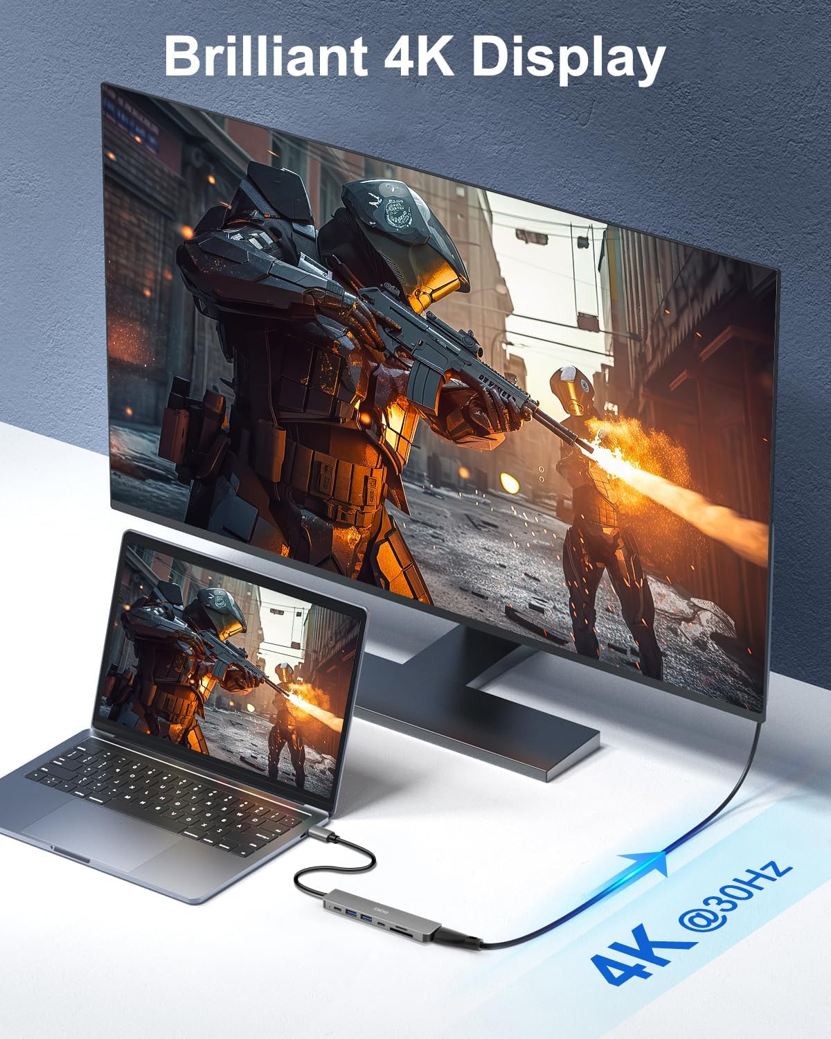 Sineho Hub USB C 7-in-1 Multiporta con HDMI 4K - immagine 3