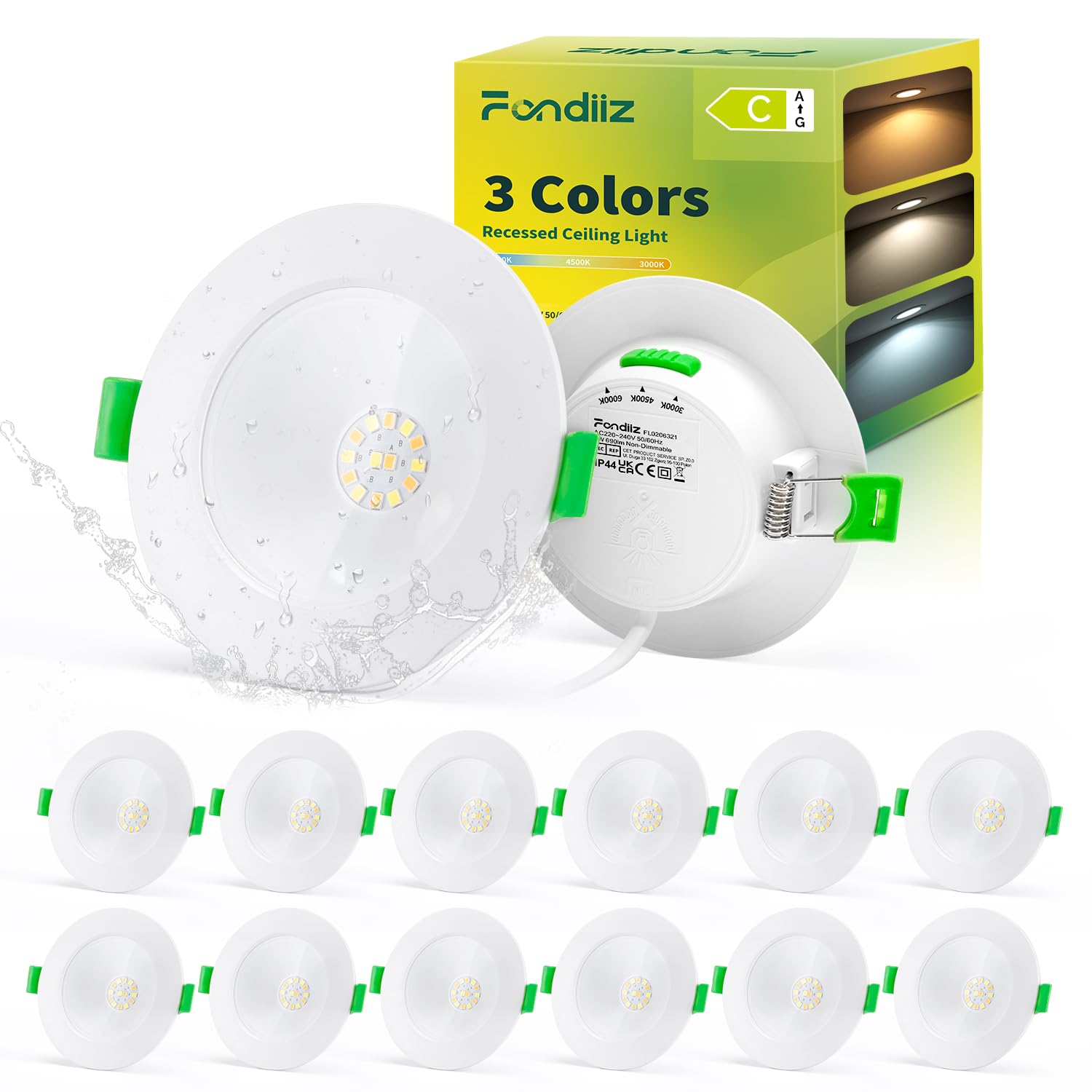 Set 12 Faretti LED Incasso Cartongesso 5W 690lm