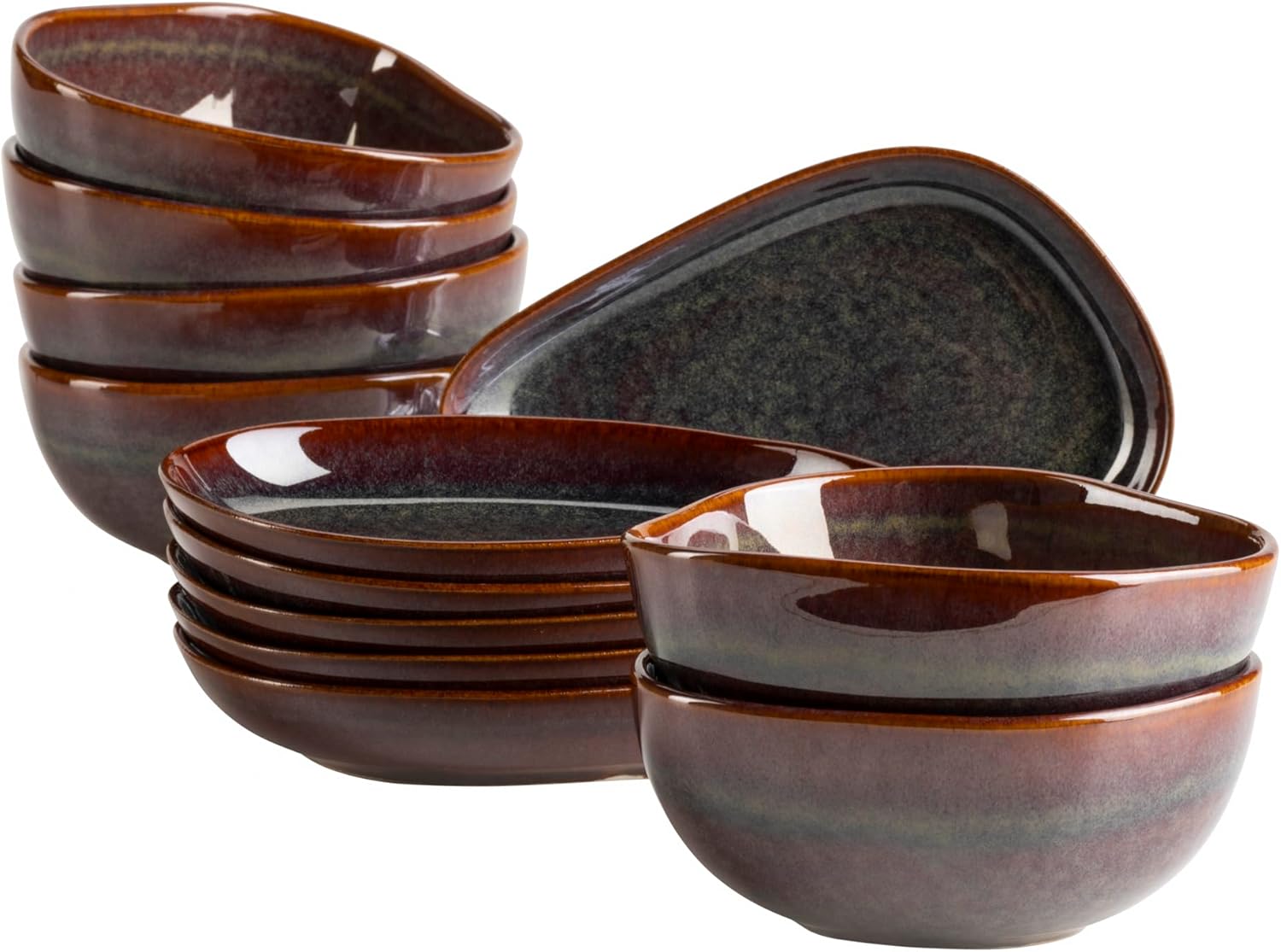 Mäser Serie Cordelia - Set 12 Pezzi in Gres Tropicale