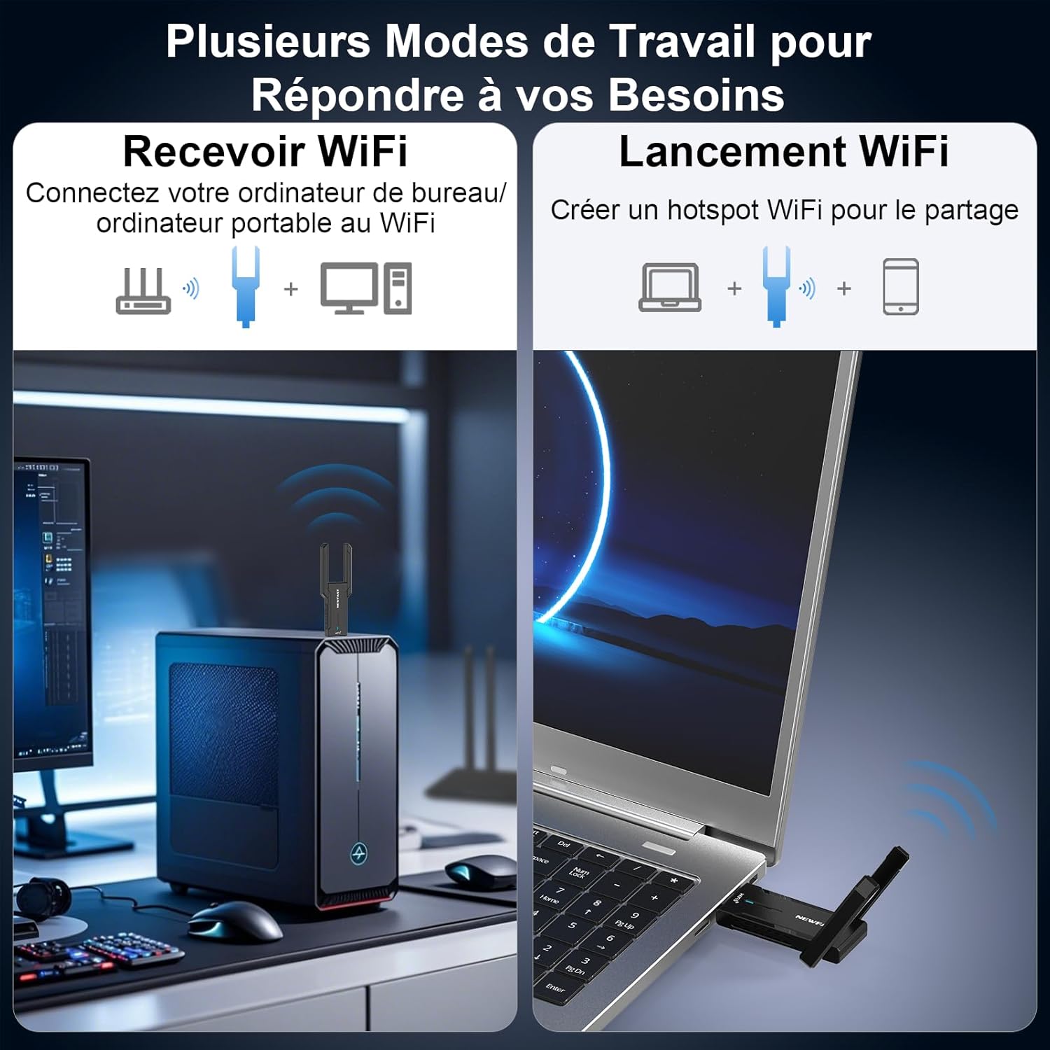 NEWFAST AXE5400 - Adattatore USB WiFi - immagine 8