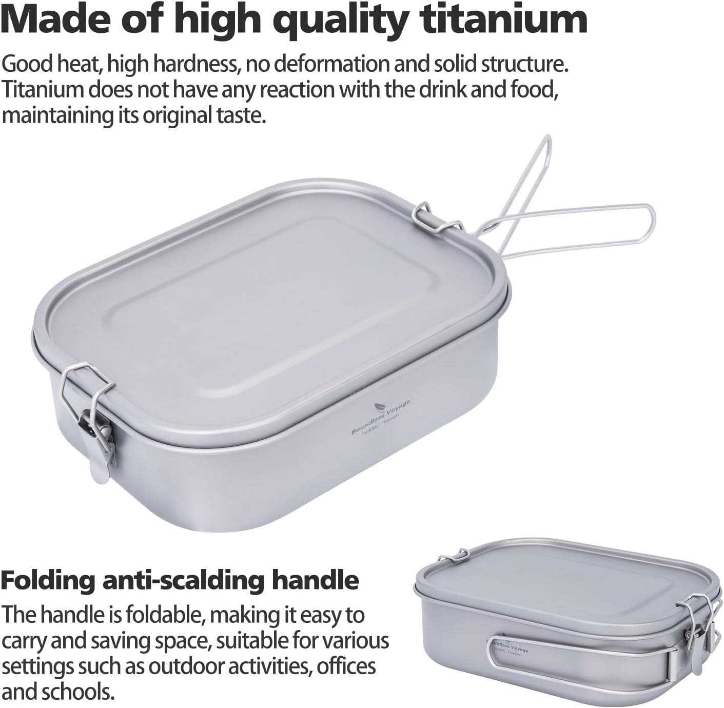 Ibasingo Ti2083C - Contenitore Pranzo Titanio 1400ml - immagine 4