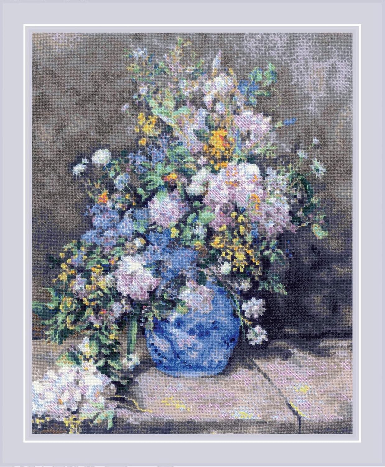 Riolis - Kit Punto Croce 'Bouquet Primaverile' 40x50cm - immagine 1