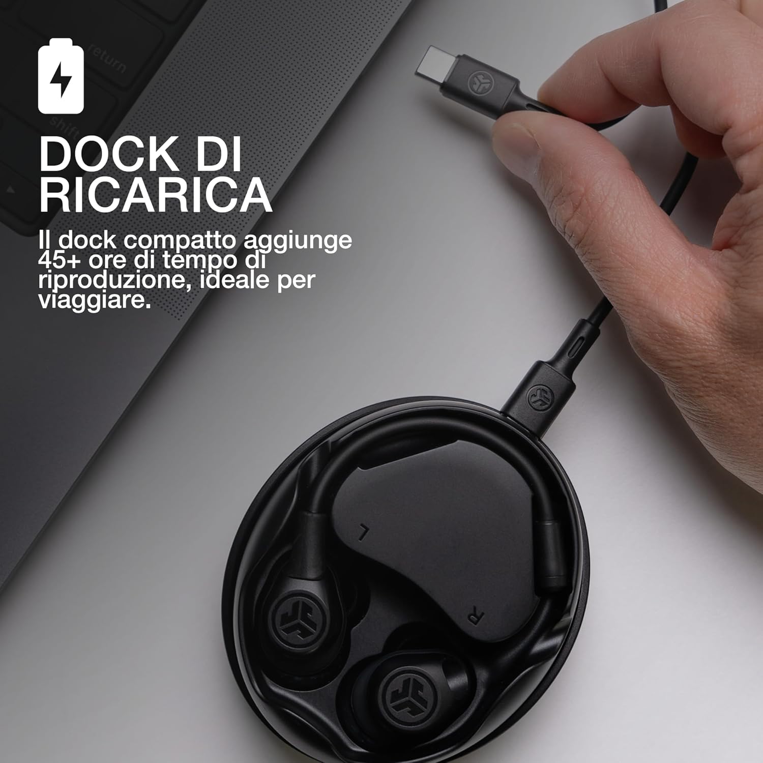 Jlab Work Buds Cuffie Bluetooth In-Ear con Microfono - immagine 5