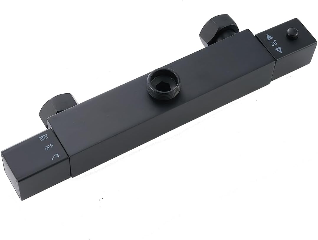 Plumbsys Colonna Doccia Termostatica Nera Quadrata - immagine 6