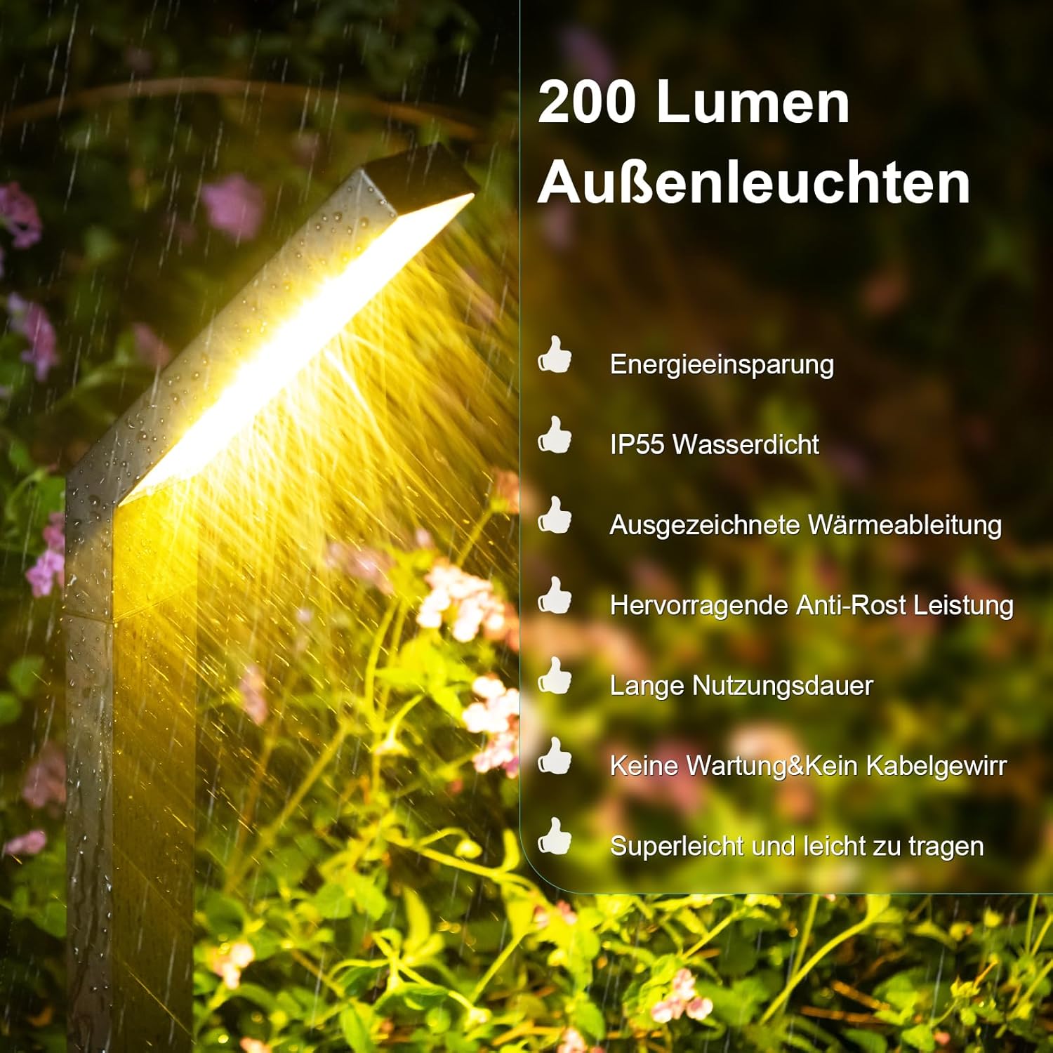 Agotd Lampada Solare Esterni Giardino 4 Pezzi - immagine 5