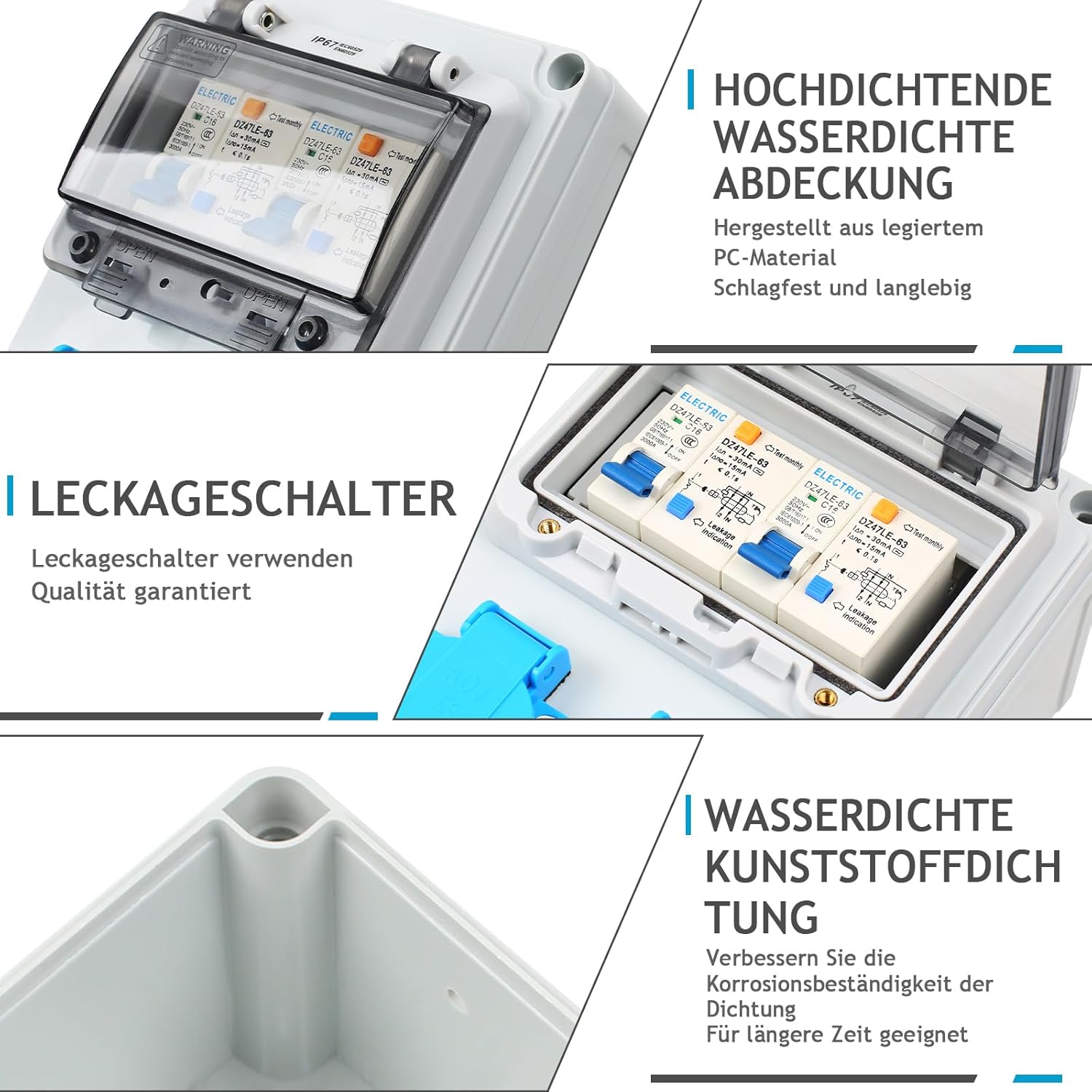Distributore di Corrente da Cantiere 16A con Interruttore Fi - immagine 4