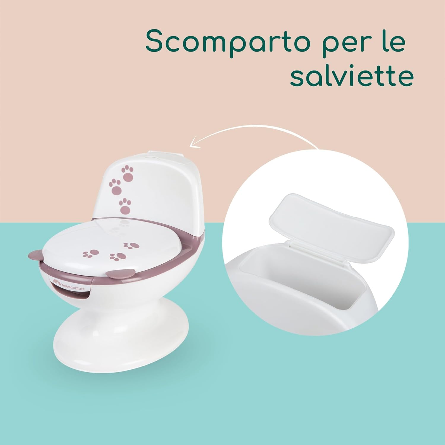 Bebeconfort Vasino Bambini Mini WC Orsetto, Lavanda - immagine 6