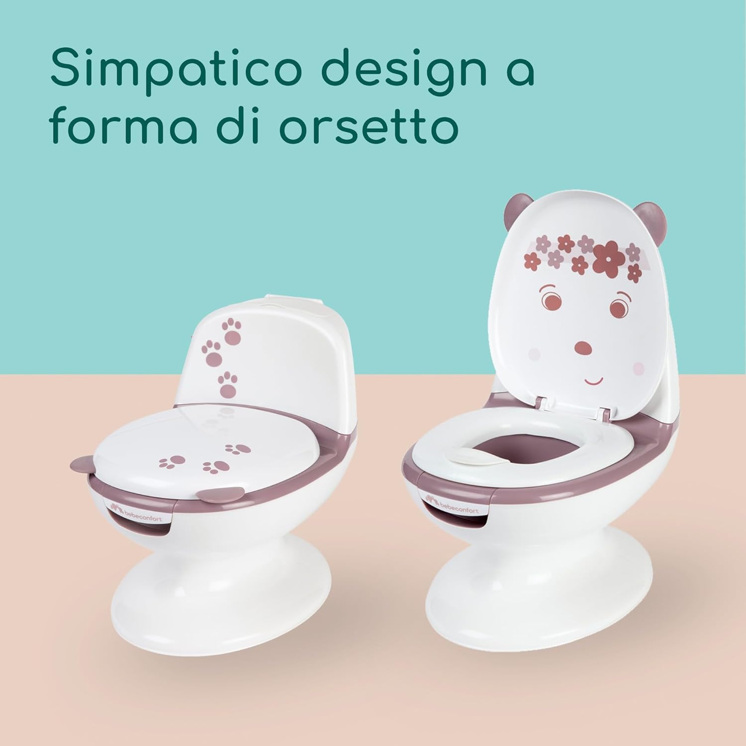Bebeconfort Vasino Bambini Mini WC Orsetto, Lavanda - immagine 7