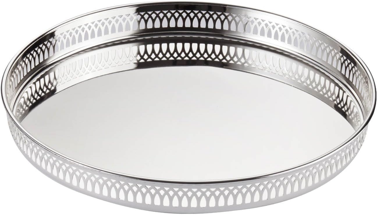 Edzard Vassoio Delfi Rotondo Argentato ø 30 cm - immagine 1