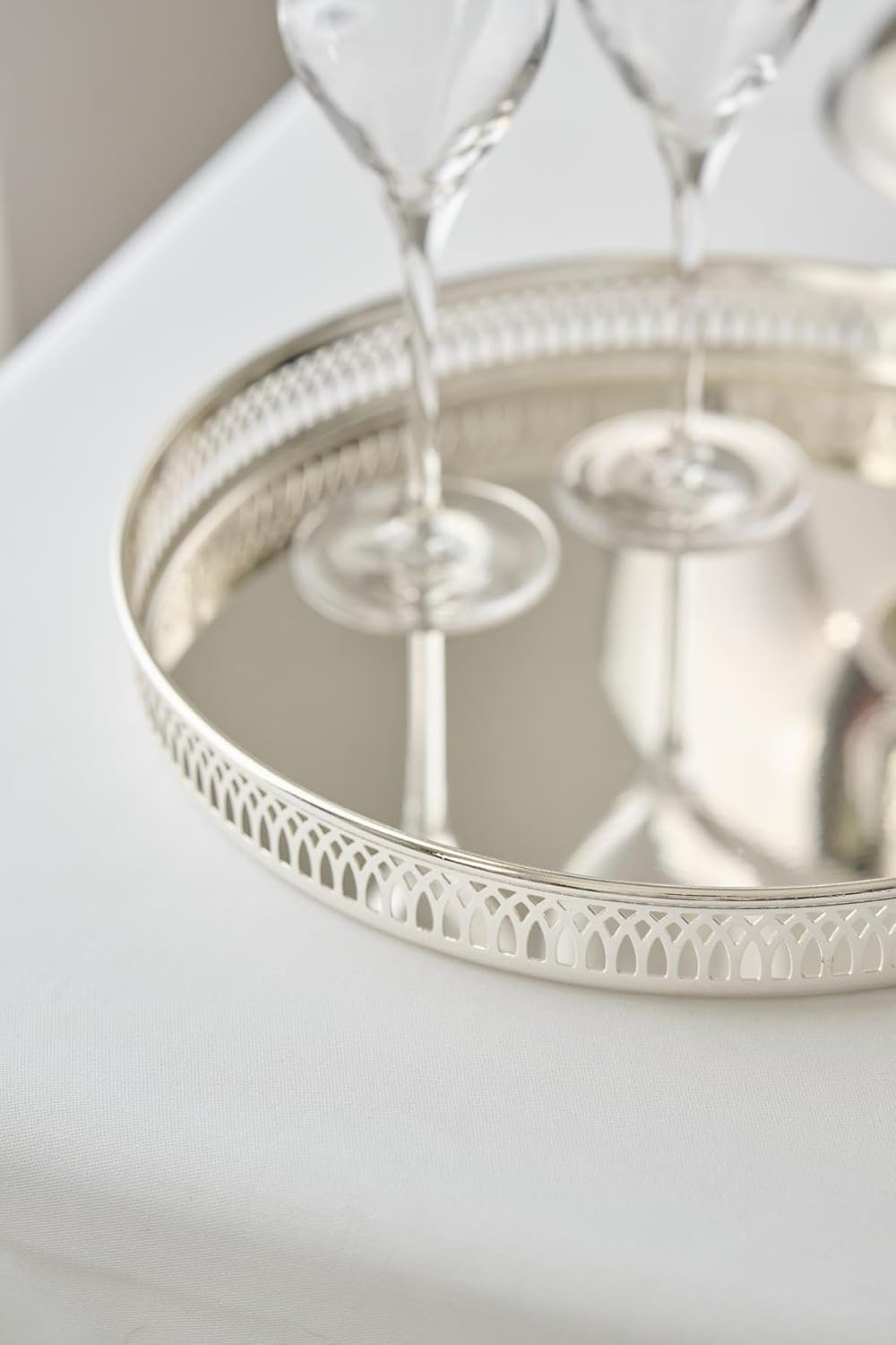 Edzard Vassoio Delfi Rotondo Argentato ø 30 cm - immagine 4