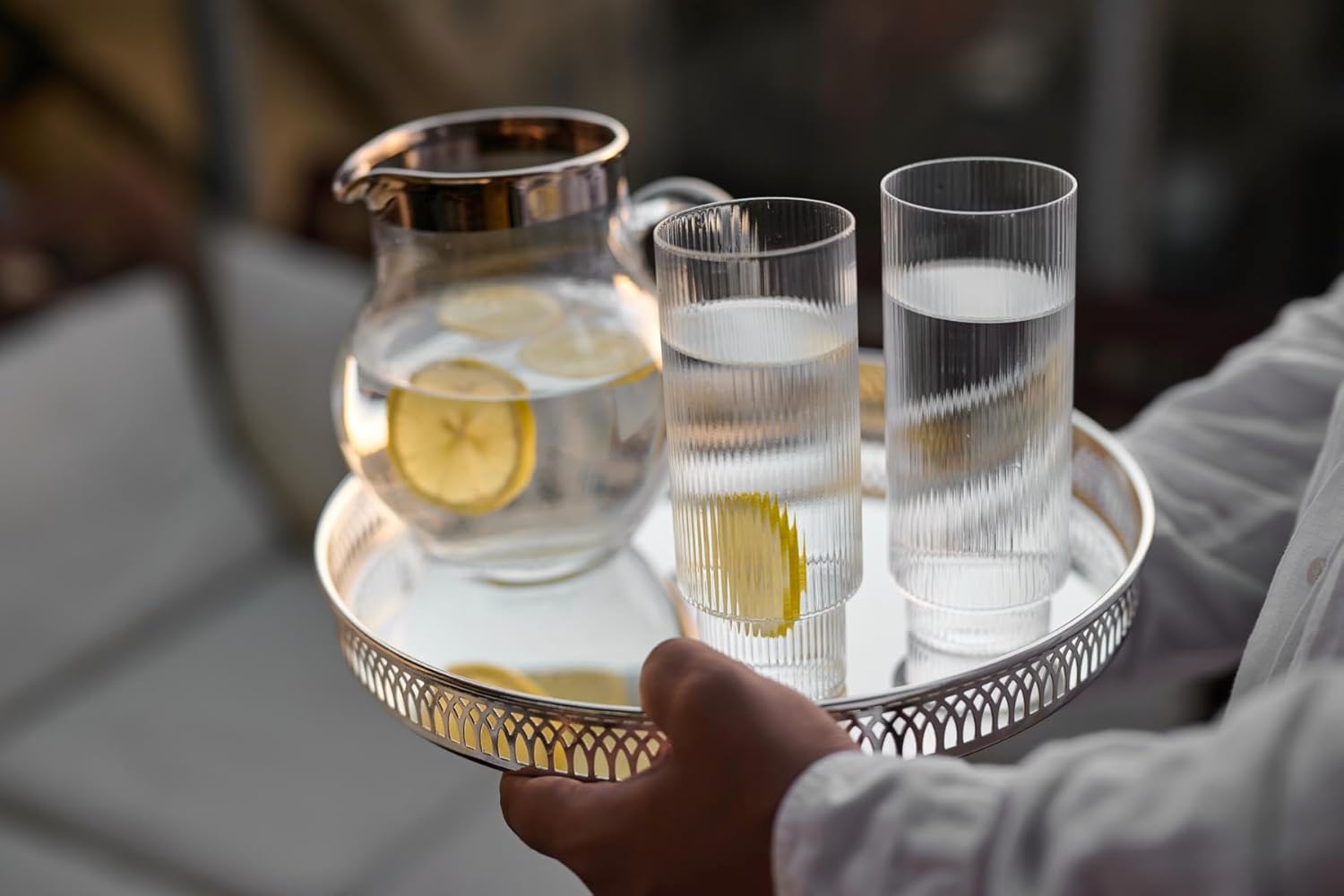 Edzard Vassoio Delfi Rotondo Argentato ø 30 cm - immagine 5