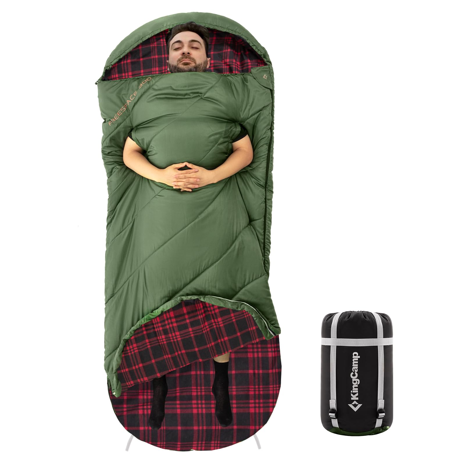 Kingcamp Sacco a Pelo Invernale XXL Flanella Adulti