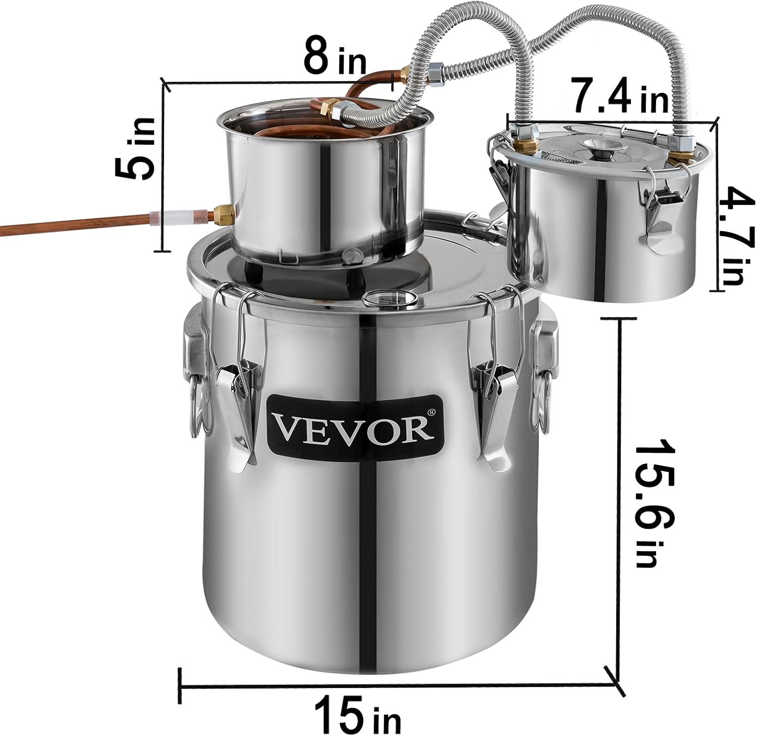 Vevor Caldaia per Acqua Distillata con Pompa 8GAL - immagine 7